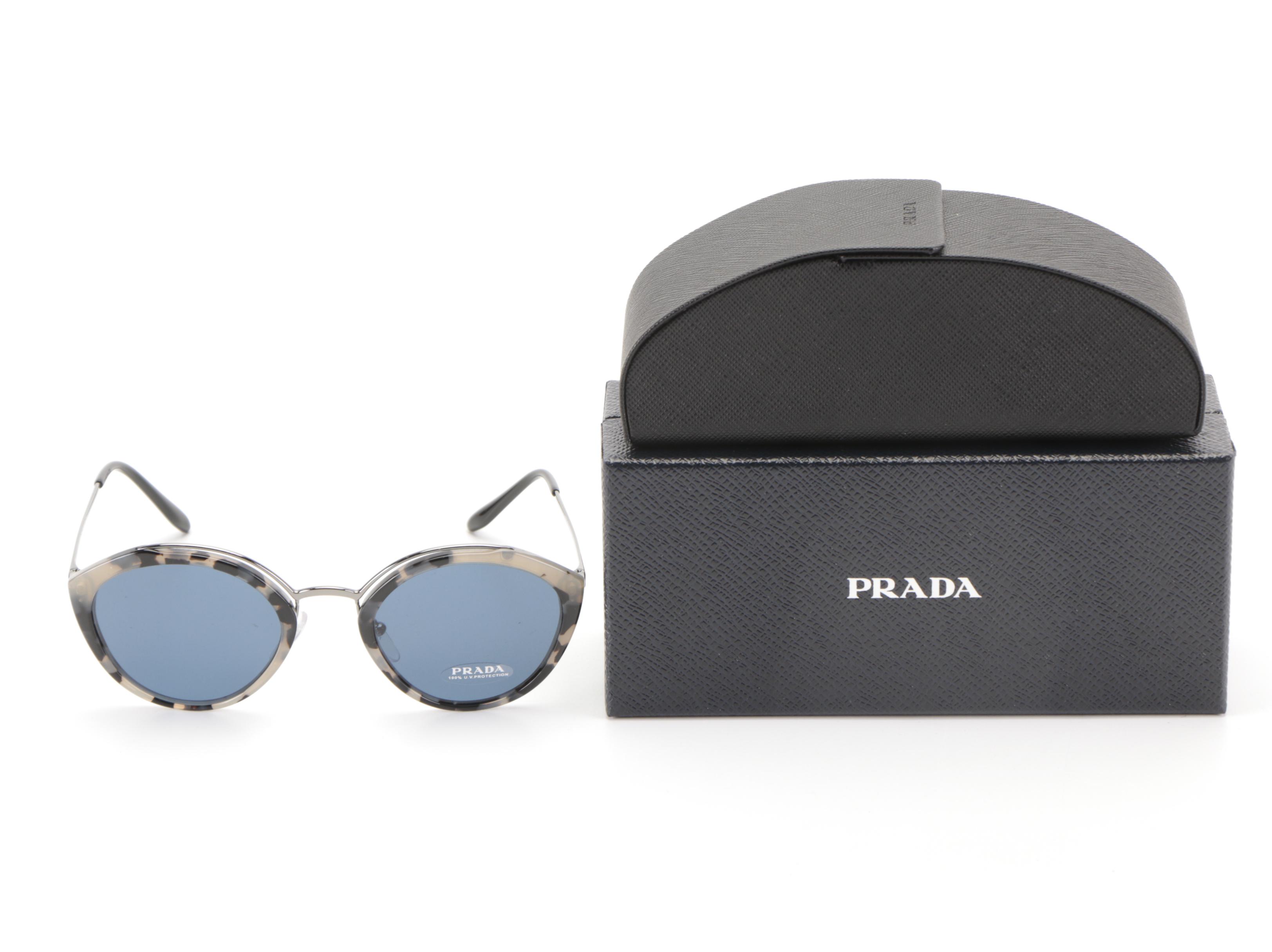 Prada SPR18U Havana Sunglasses with Case and Box