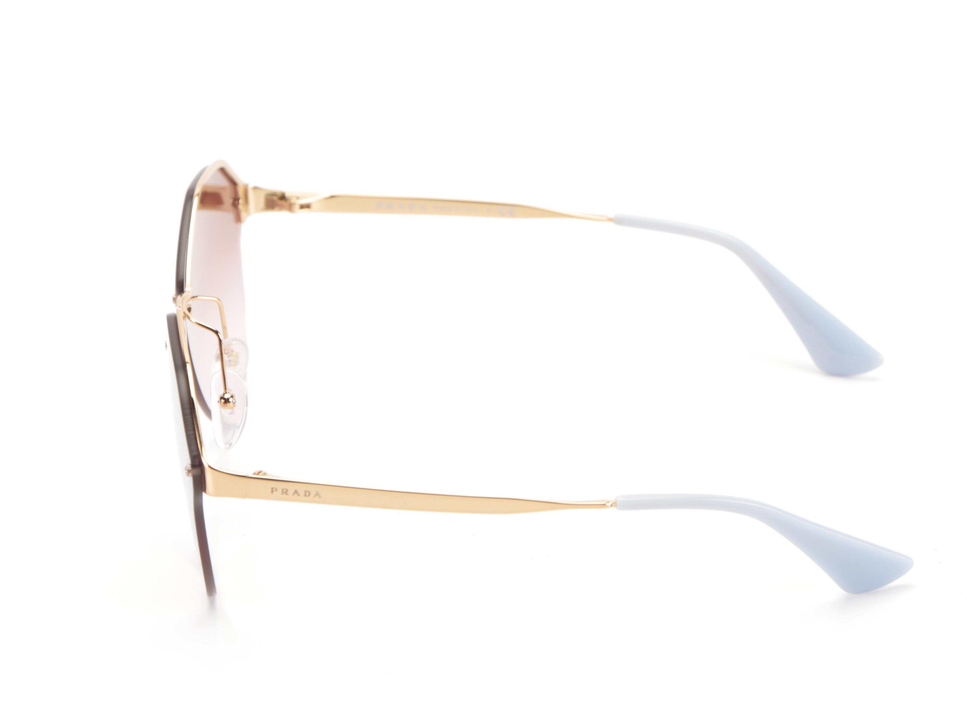 Prada SPR64T Semi-Rimless Sunglasses with Case and Box