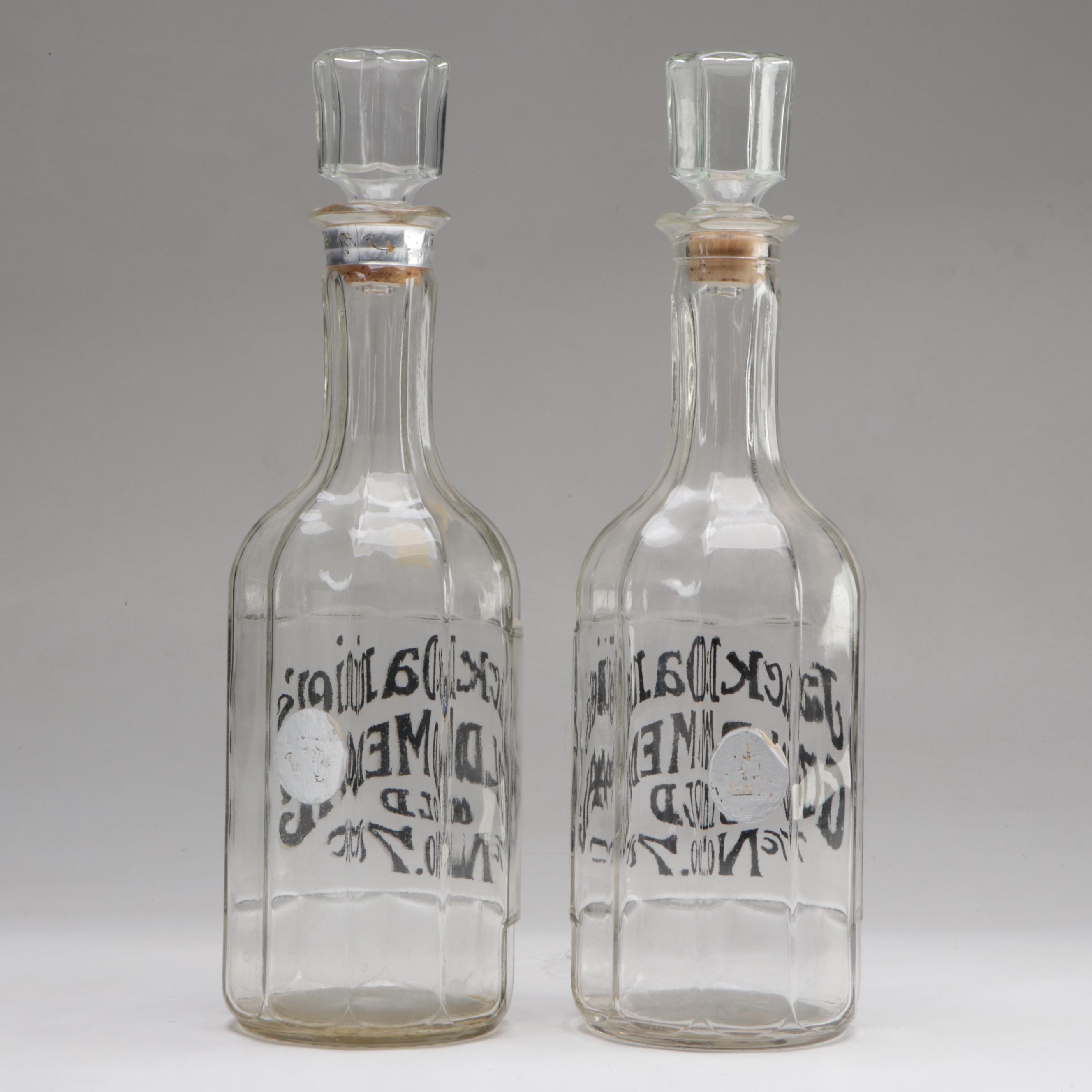 Jack Daniel's Gold Medal Old No. 7 Whiskey Bottle Decanters