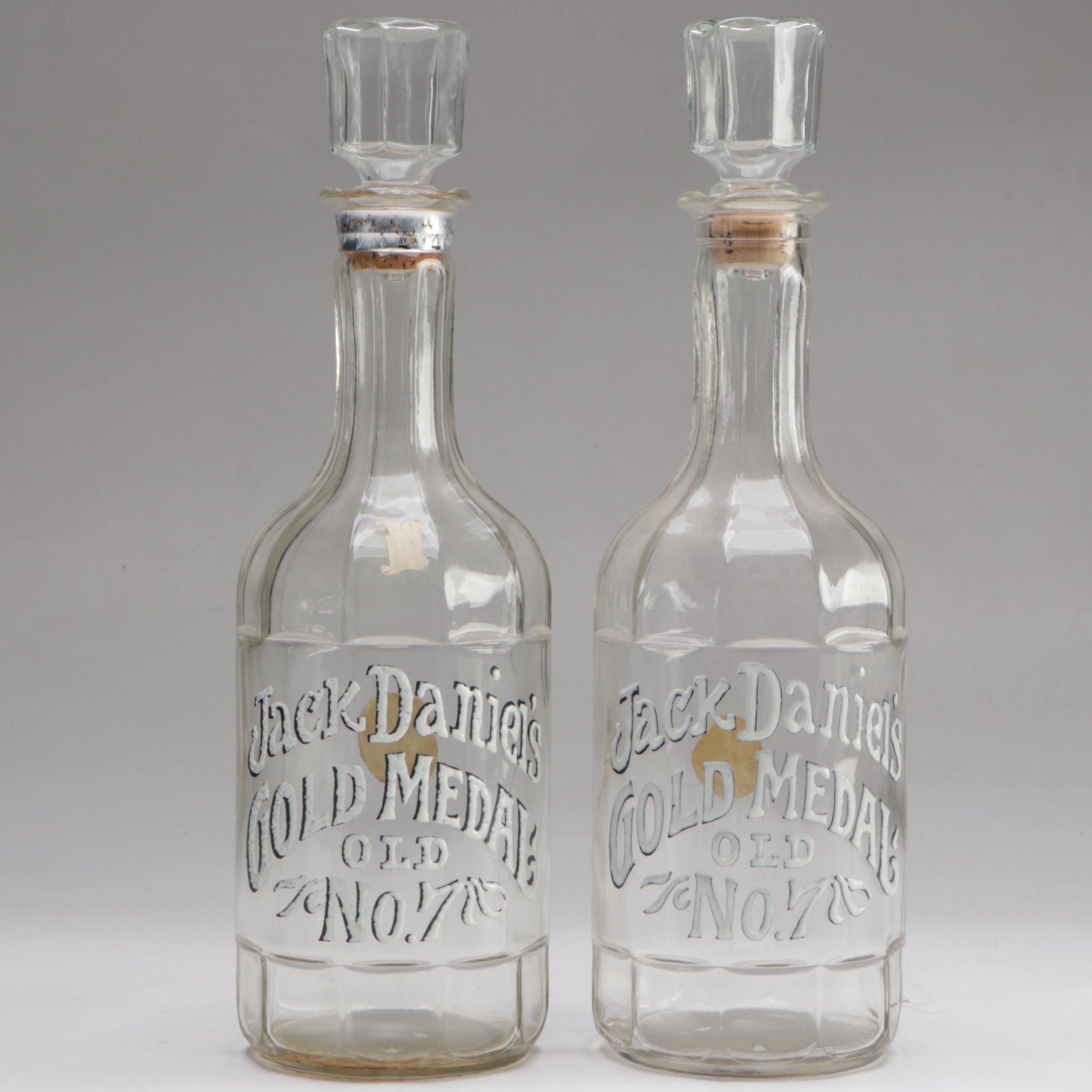 Jack Daniel's Gold Medal Old No. 7 Whiskey Bottle Decanters