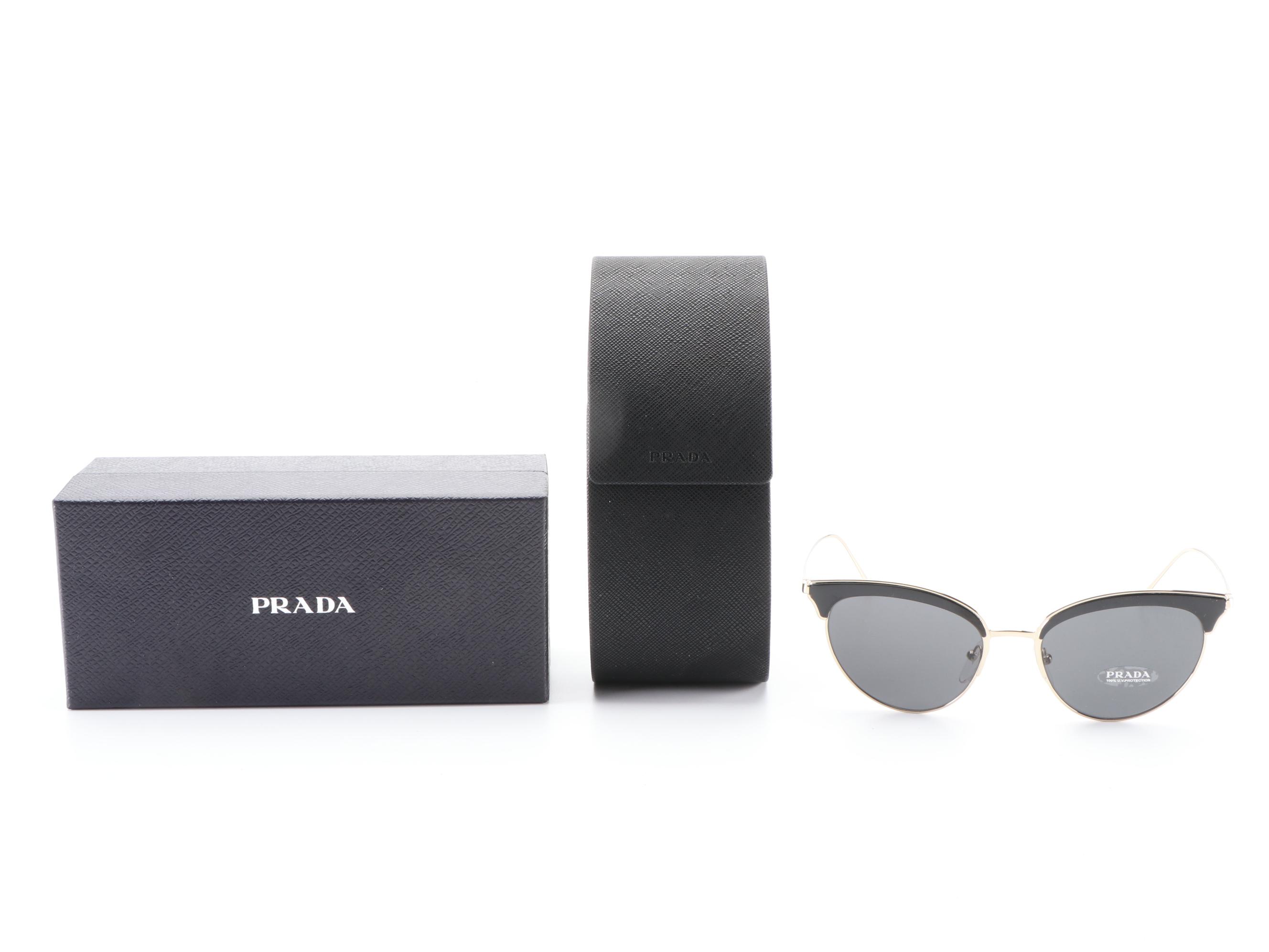 Prada SPR60V Cat Eye Sunglasses with Case and Box