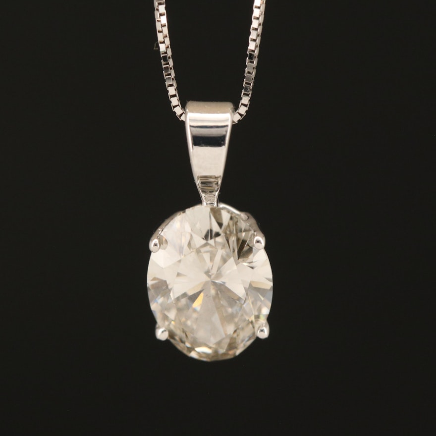 14K 1.68 CT Lab Grown Diamond Pendant Necklace