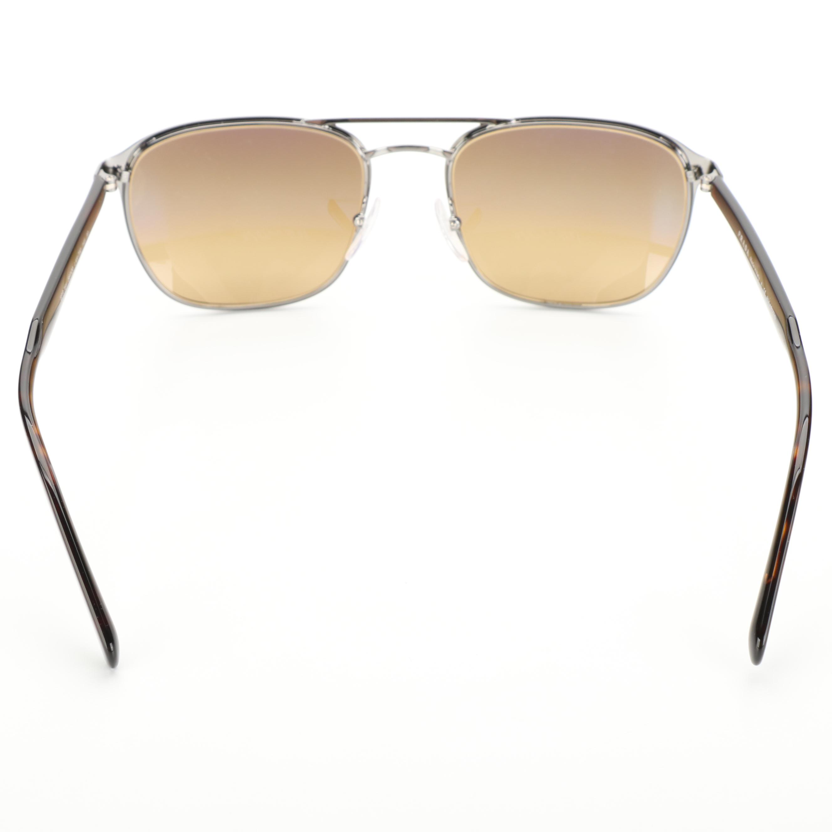 Prada SPR75V Square Polarized Sunglasses with Case