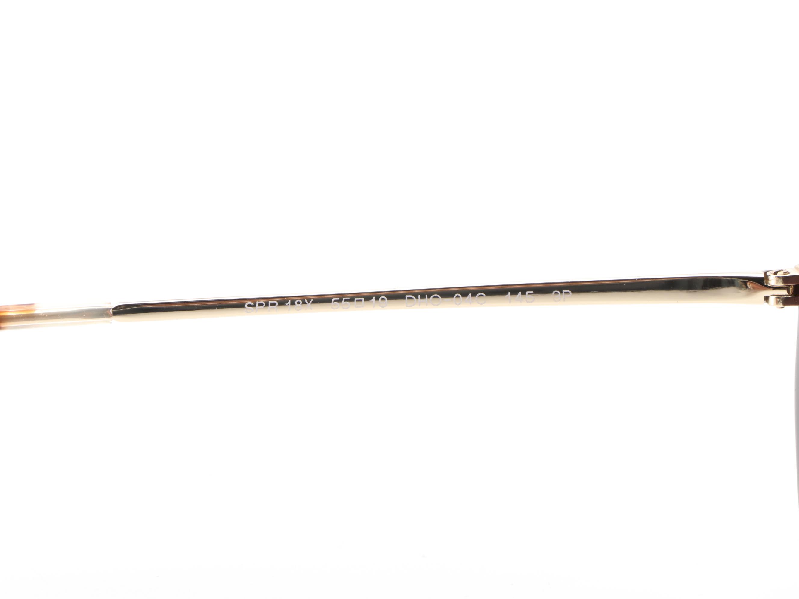 Prada SPR 18X Round Butterfly Sunglasses with Polarized Lenses with Case and Box