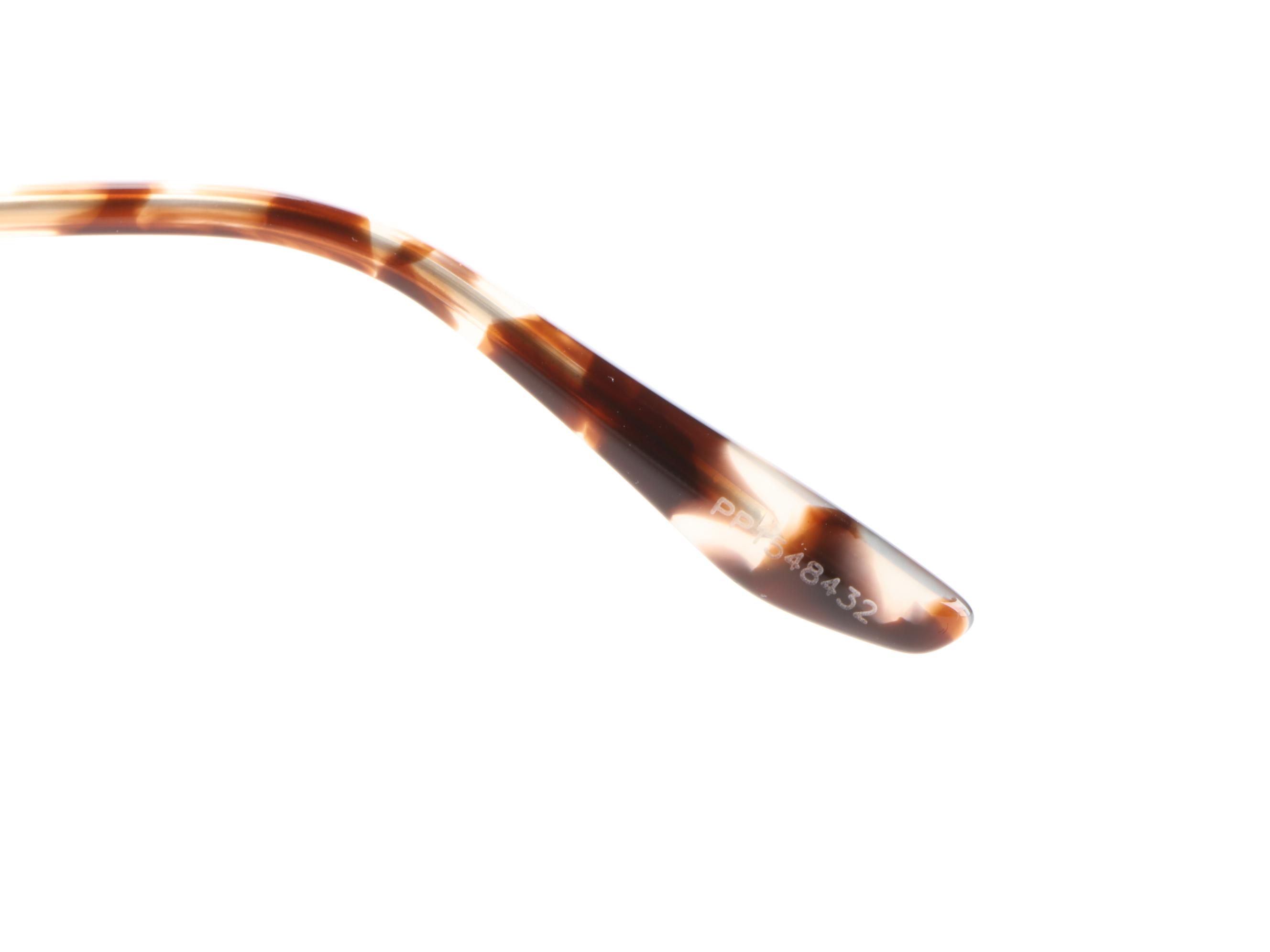 Prada SPR 18X Round Butterfly Sunglasses with Polarized Lenses with Case and Box