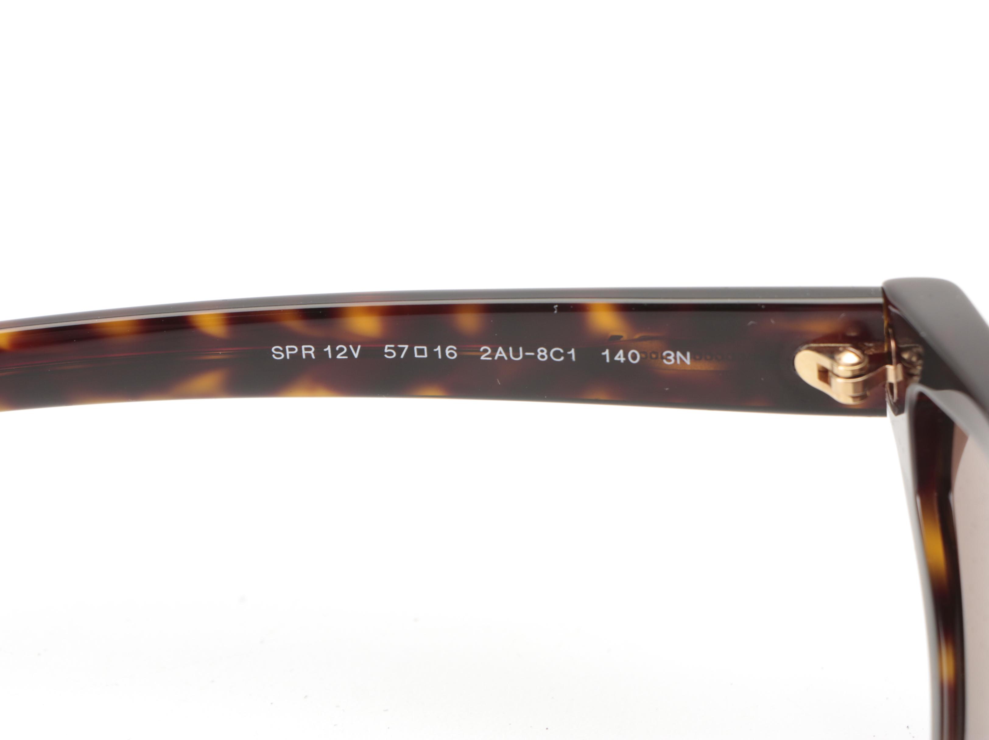 Prada SPR12V Cat Eye Havana Sunglasses with Case and Box