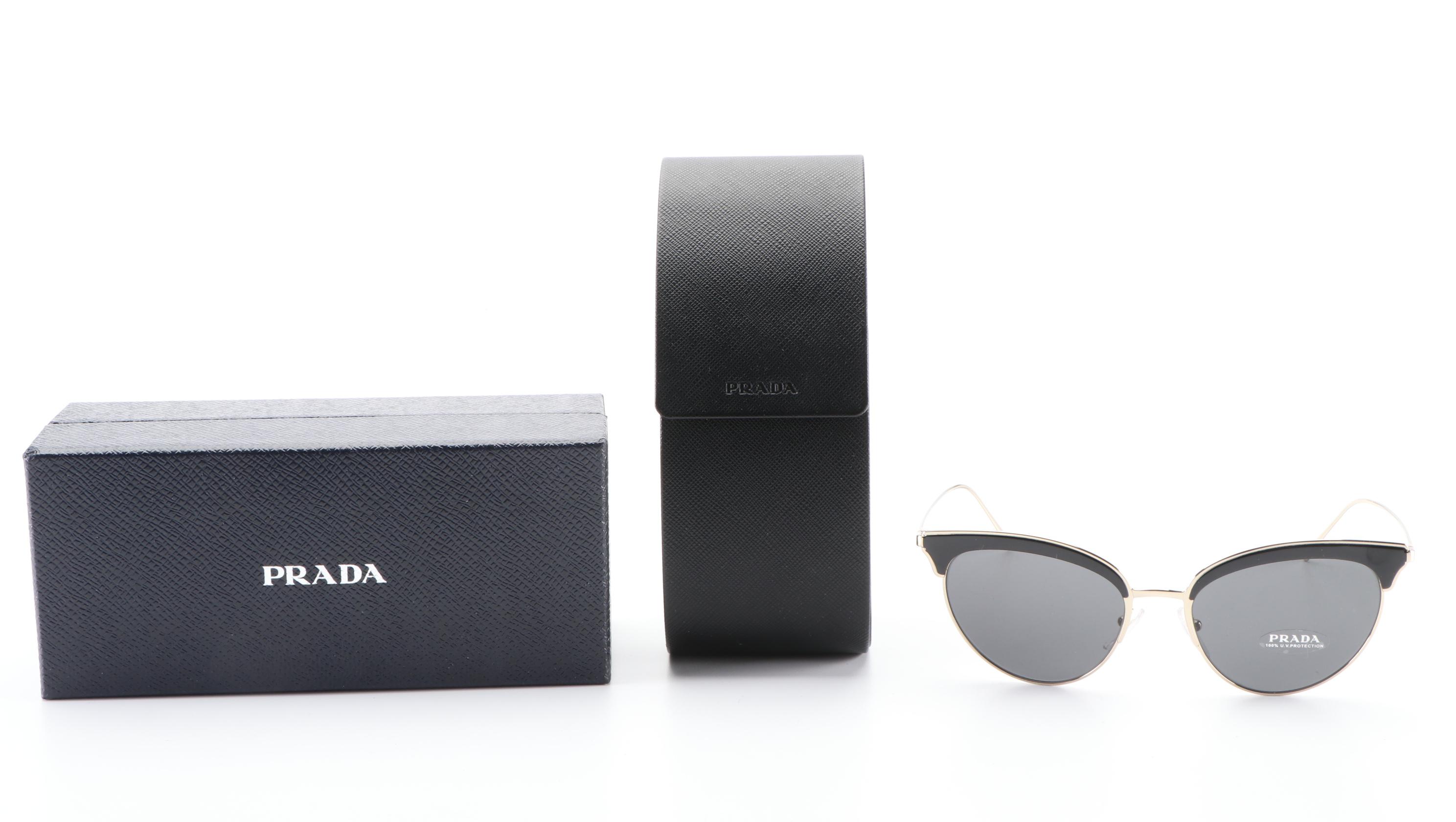 Prada SPR60V Modified Cat Eye Sunglasses with Case and Box