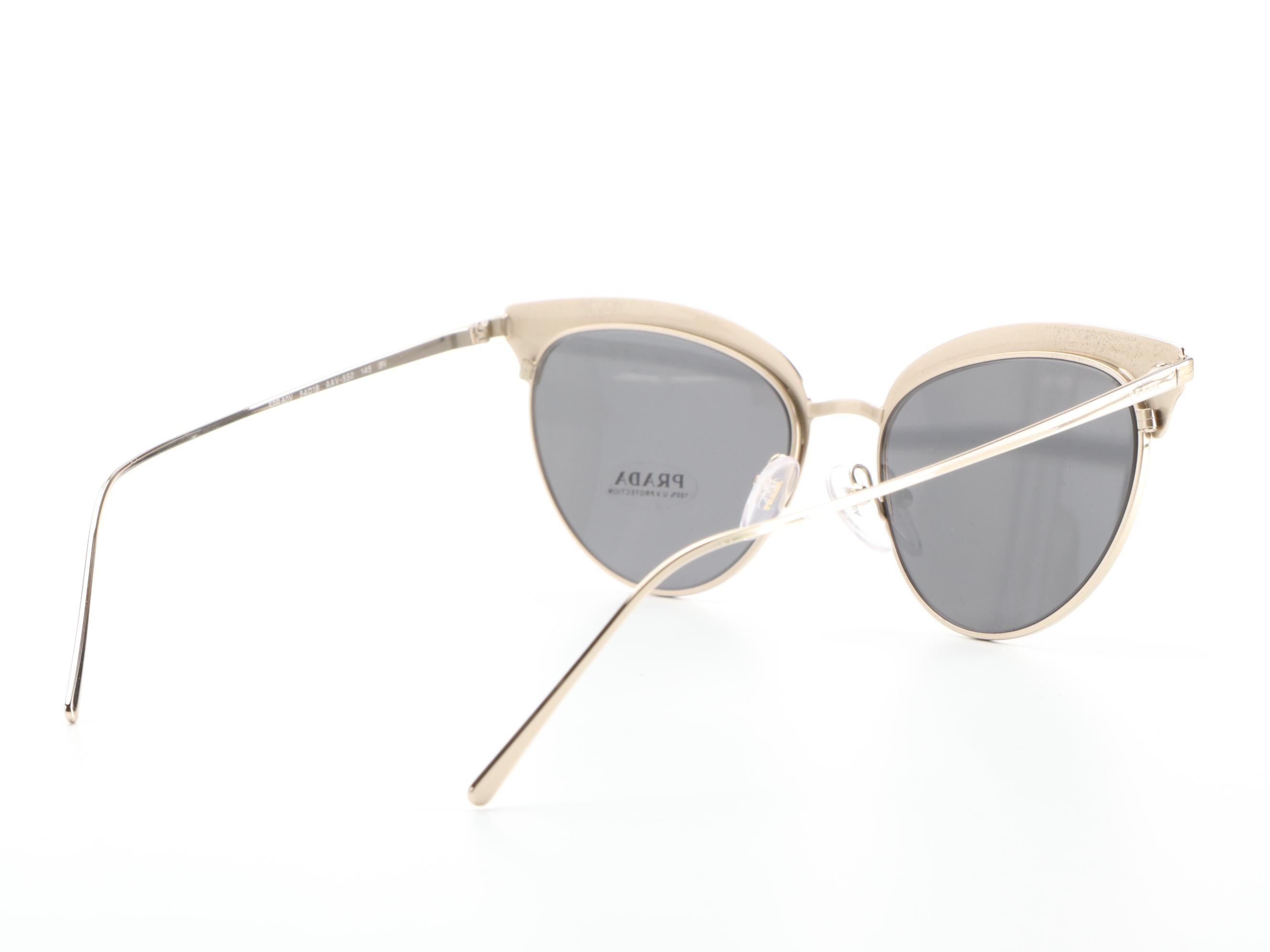 Prada SPR60V Modified Cat Eye Sunglasses with Case and Box