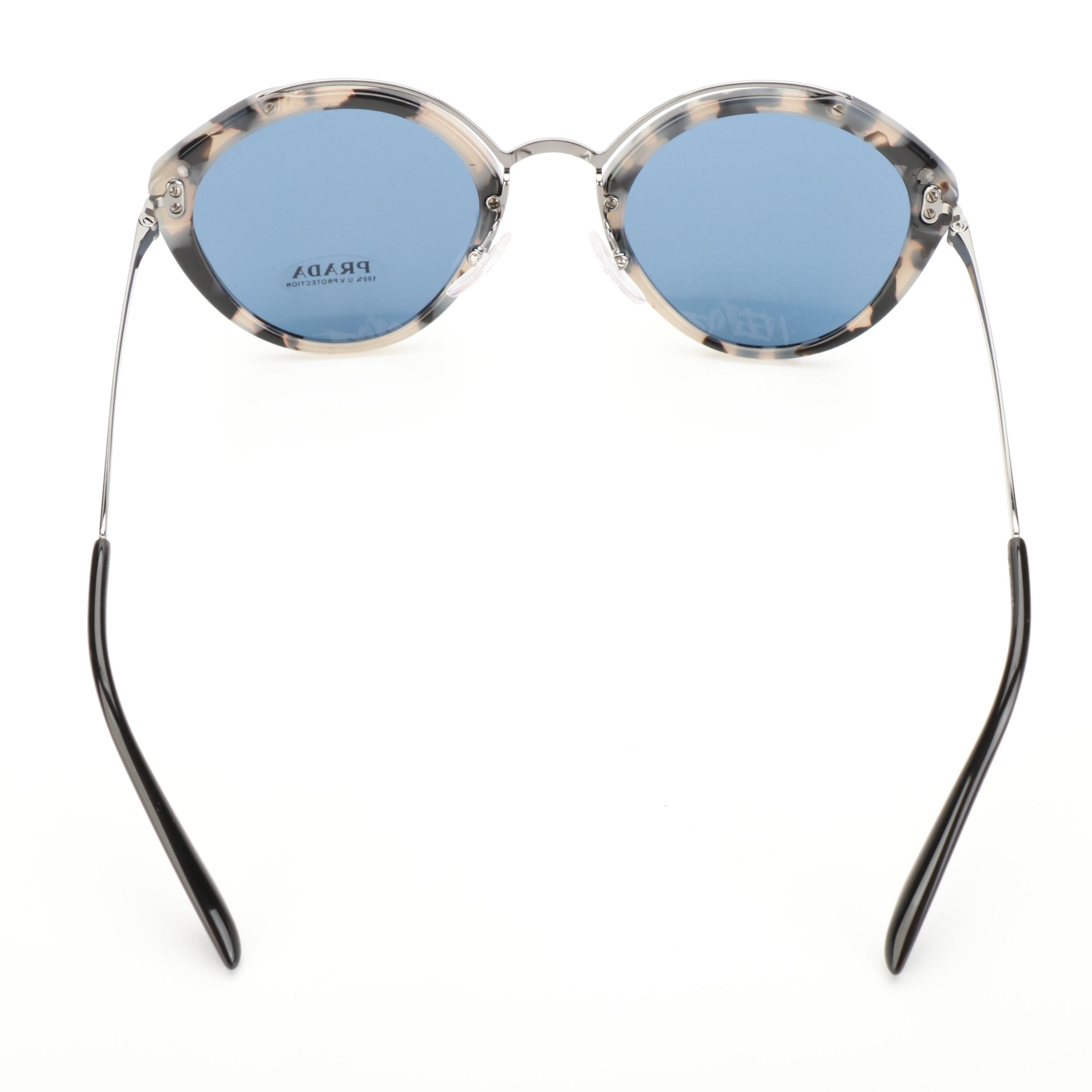 Prada SPR18U Sunglasses in Grey Havana with Case and Box