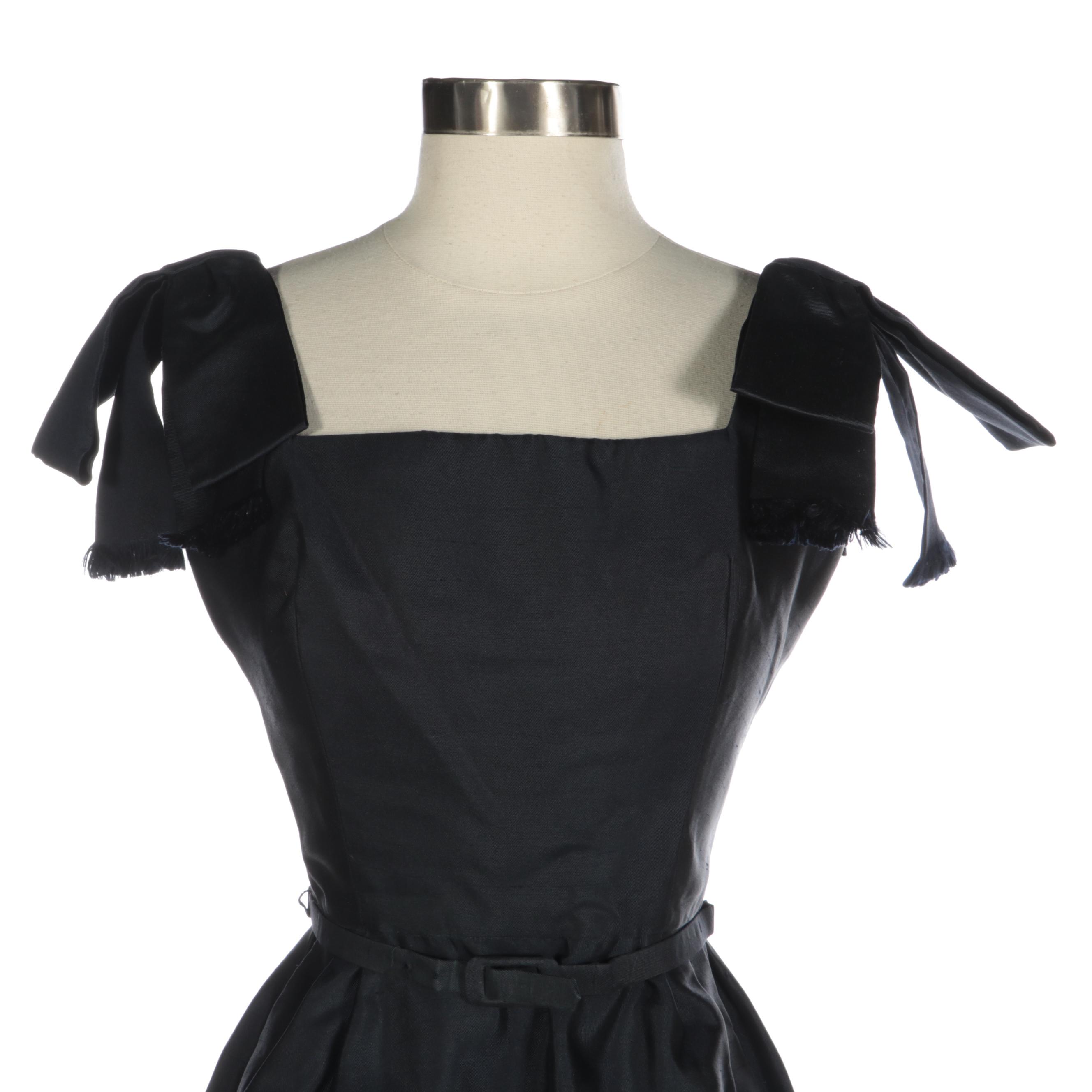 Helena Barbieri and Dynasty Silk Cocktail Dresses, Late 1950s