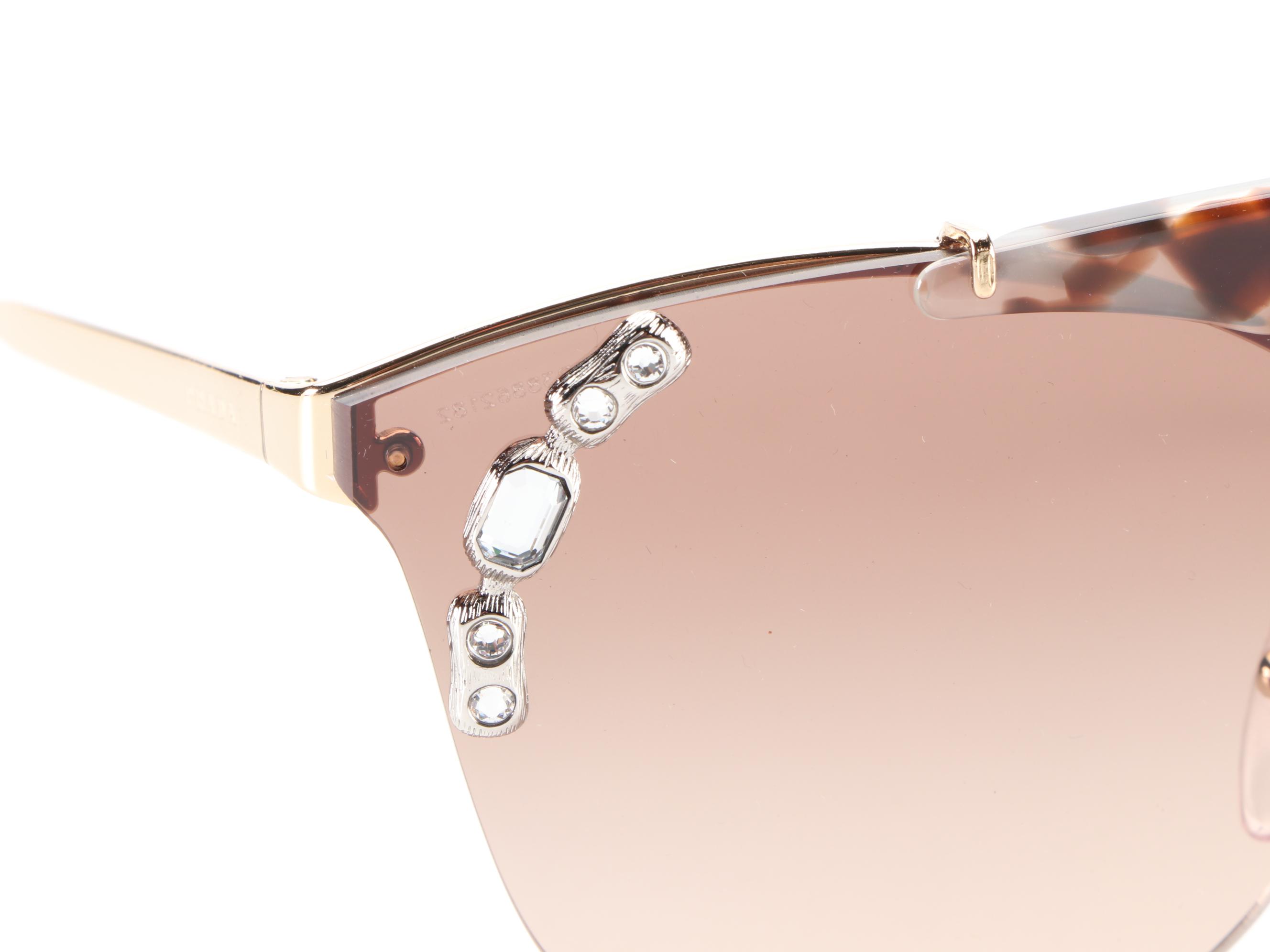 Prada SPR53U Embellished Sunglasses with Case and Box