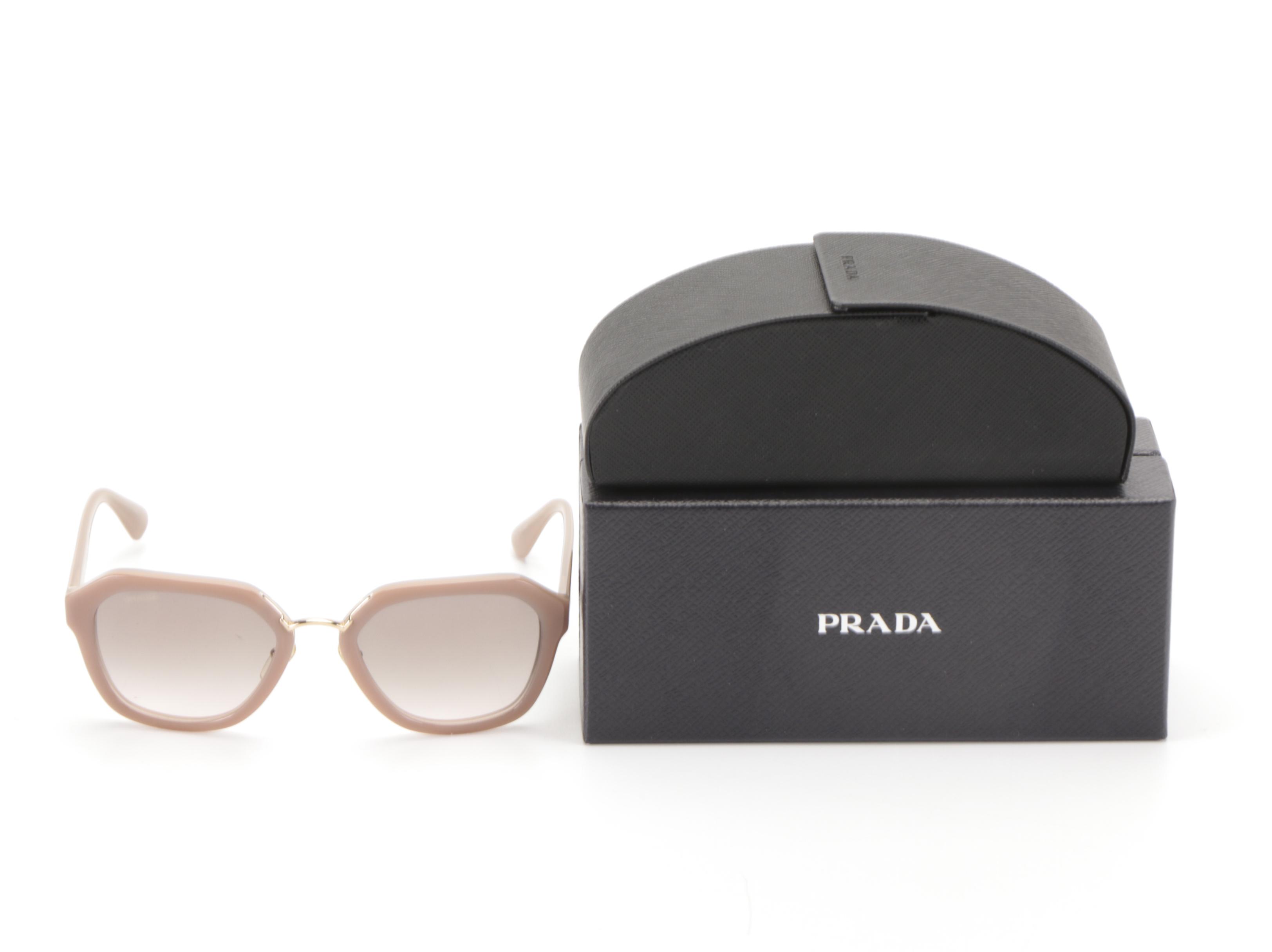 Prada SPR25R Square Sunglasses with Case and Box