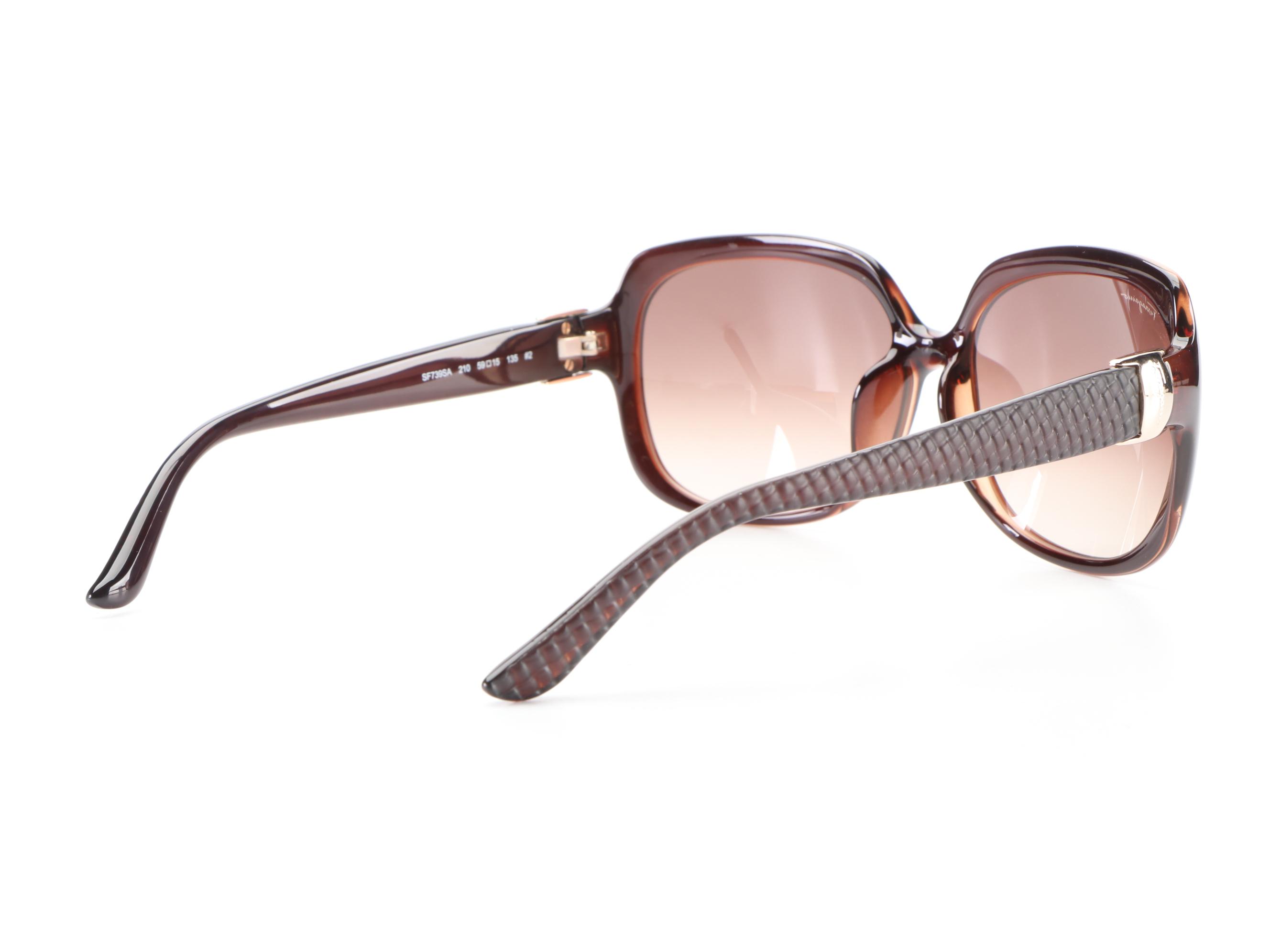 Salvatore Ferragamo SF739SA Oversized Sunglasses with Case and Box