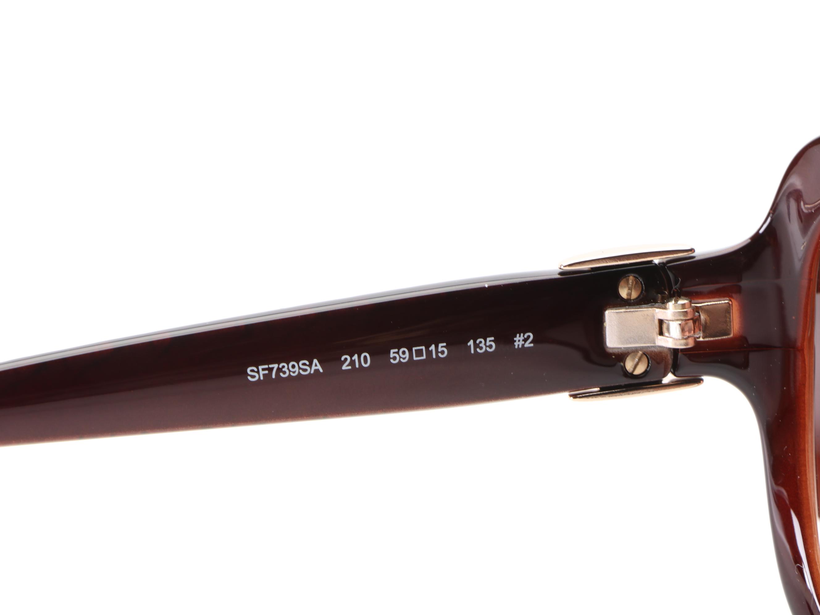 Salvatore Ferragamo SF739SA Oversized Sunglasses with Case and Box