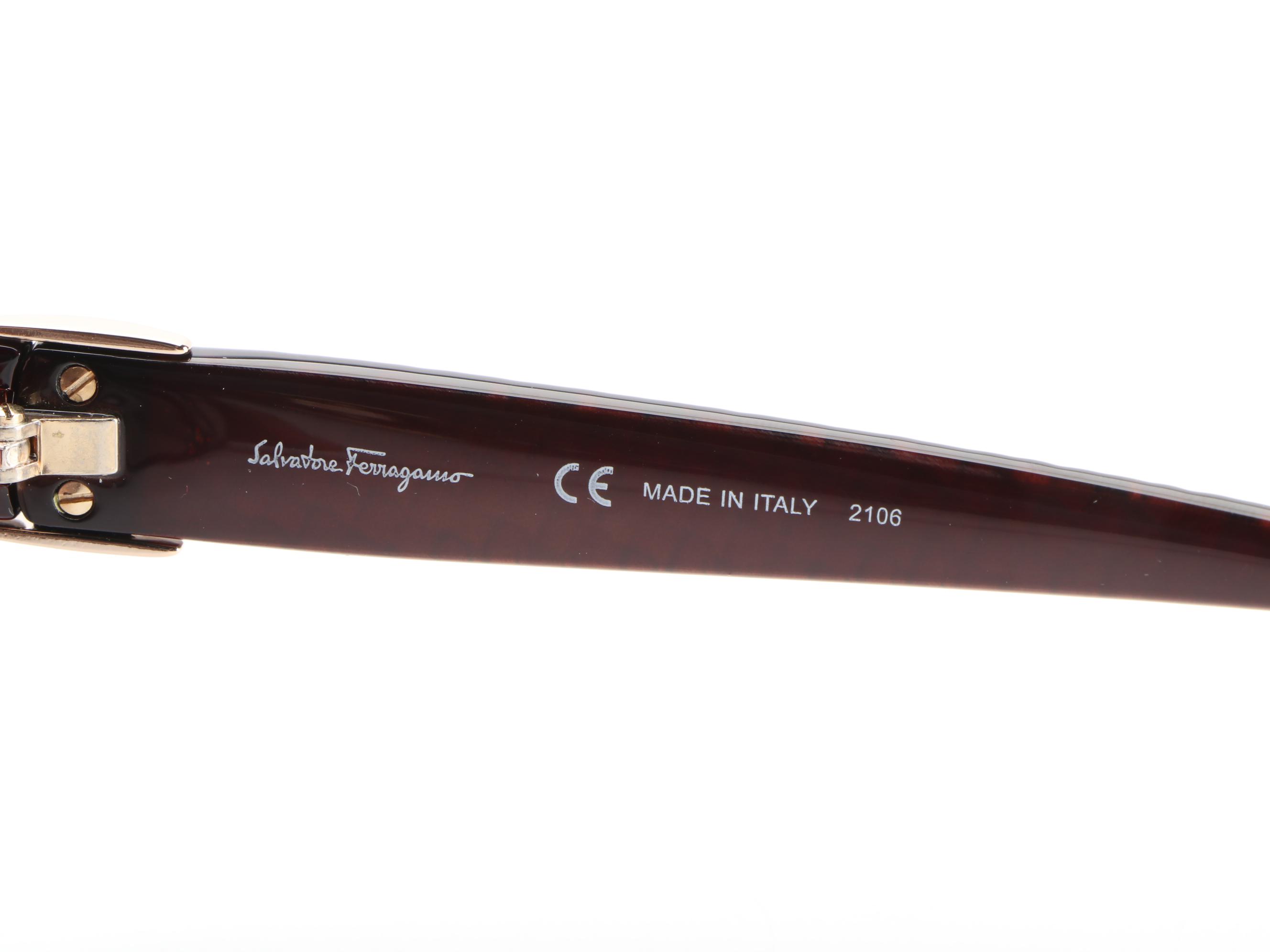 Salvatore Ferragamo SF739SA Oversized Sunglasses with Case and Box