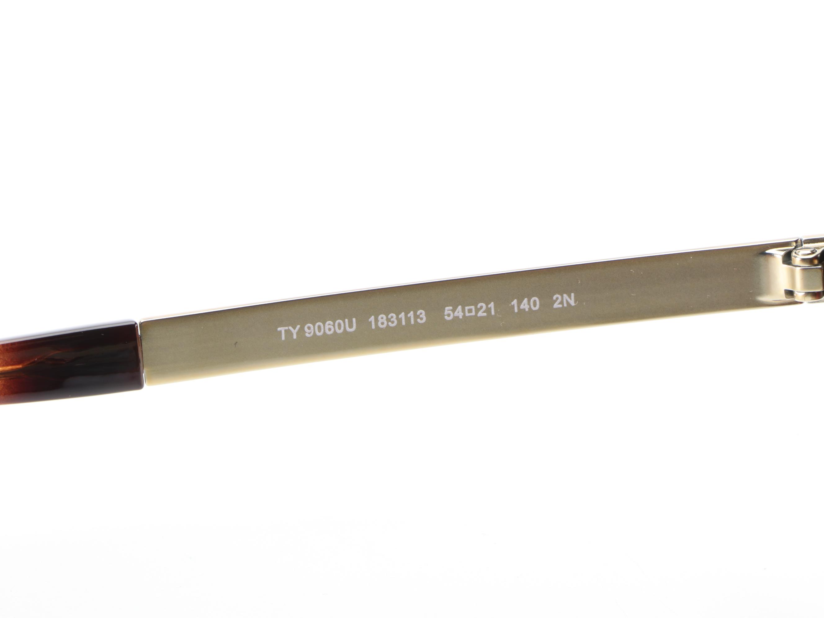 Tory Burch TY9060U Round Havana and Gold Frame Sunglasses with Case