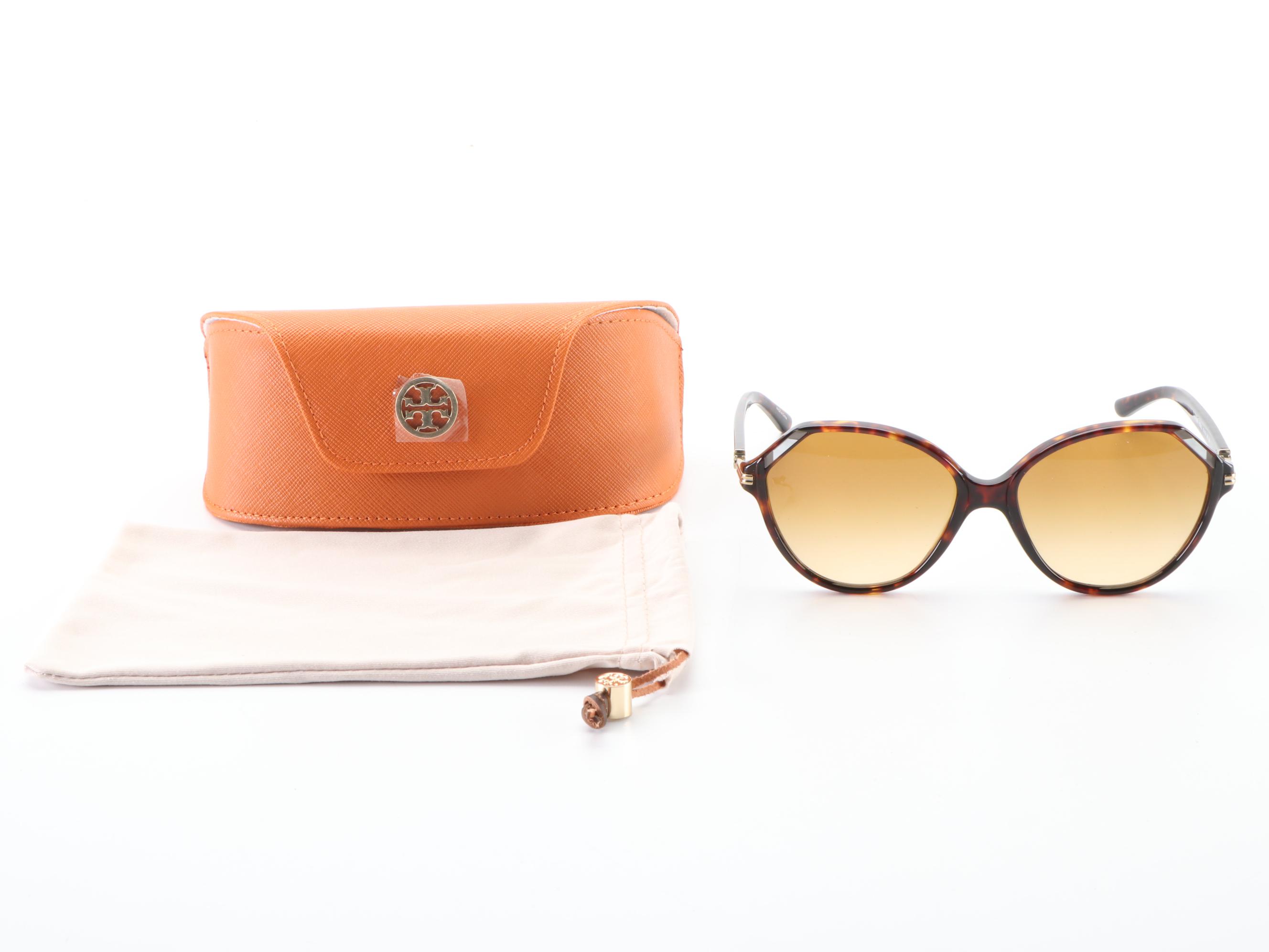 Tory Burch TY7138 Modified Cat Eye Sunglasses with Case