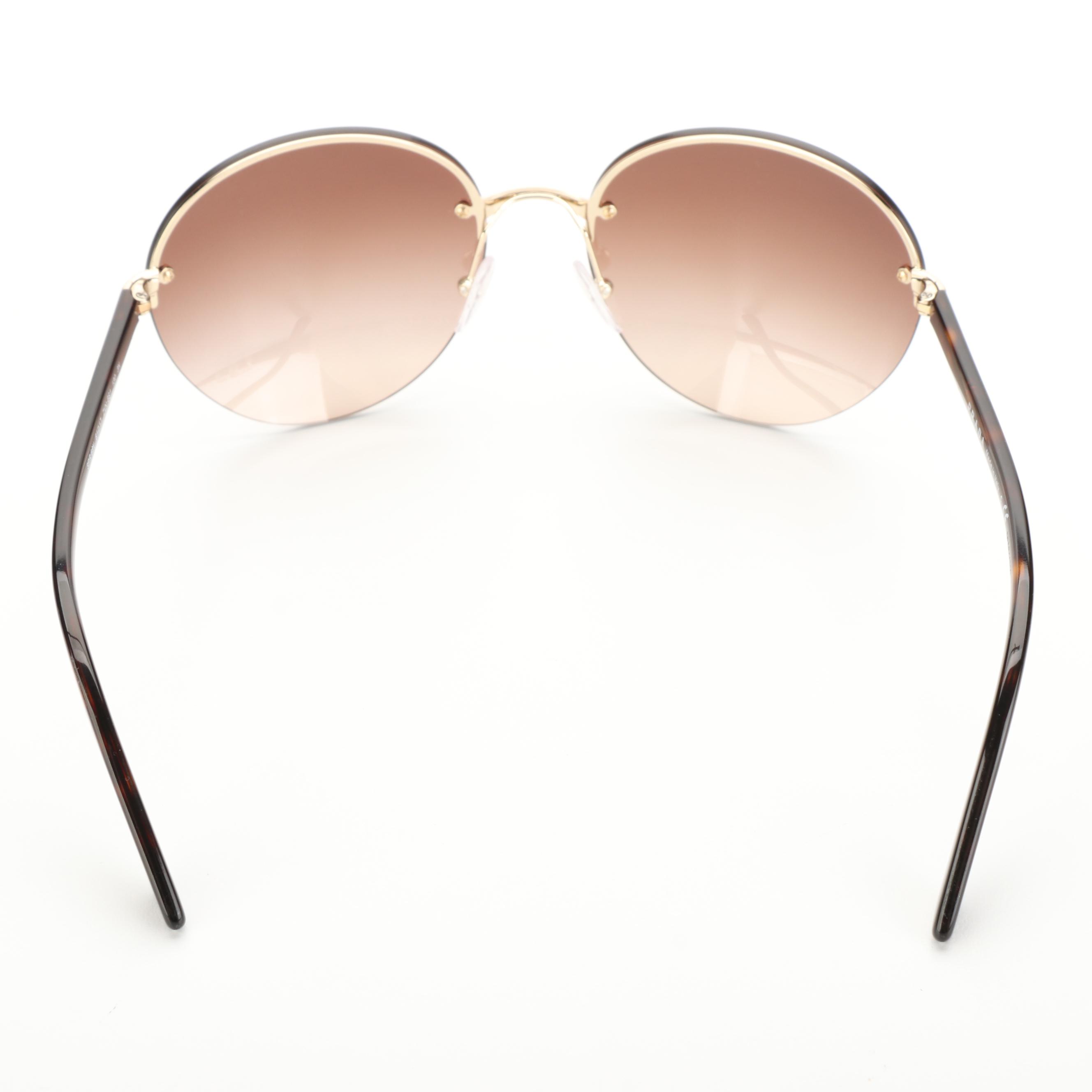 Prada SPR 68V Round Sunglasses with Case and Box