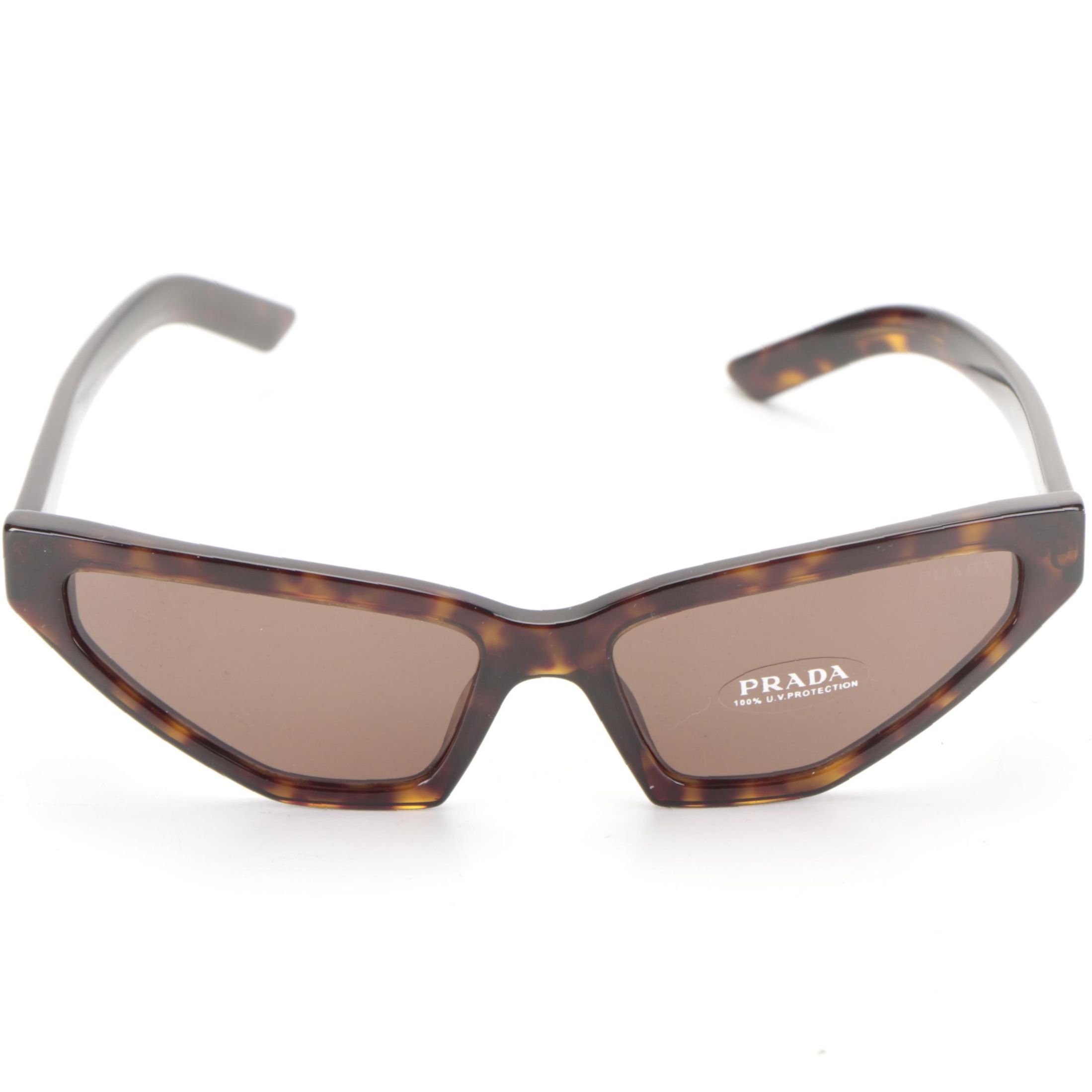 Prada SPR12V Cat Eye Havana Sunglasses with Case and Box