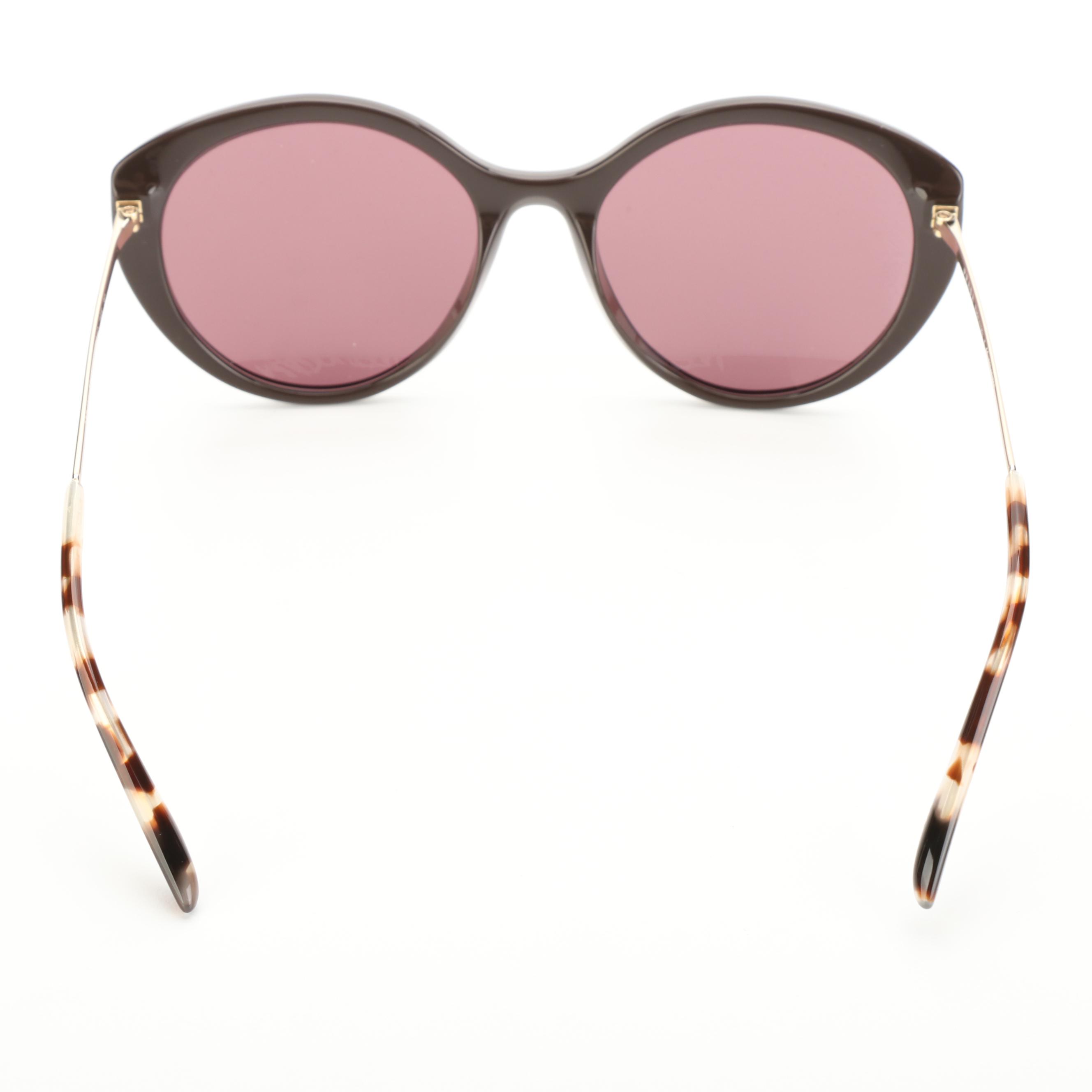 Prada SPR 18X Polarized Round Sunglasses with Case and Box