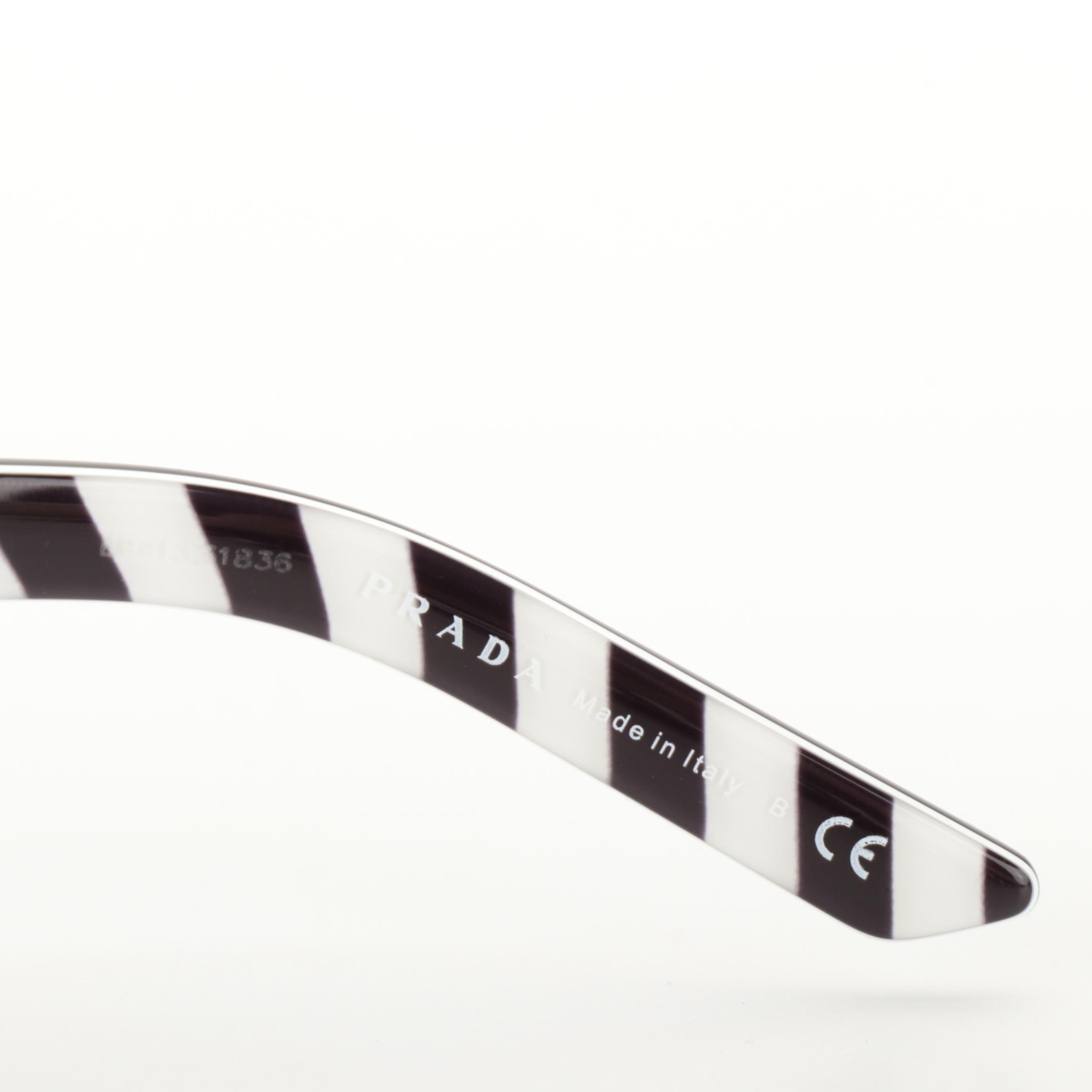 Prada SPR 04V Browline Sunglasses with Case and Box