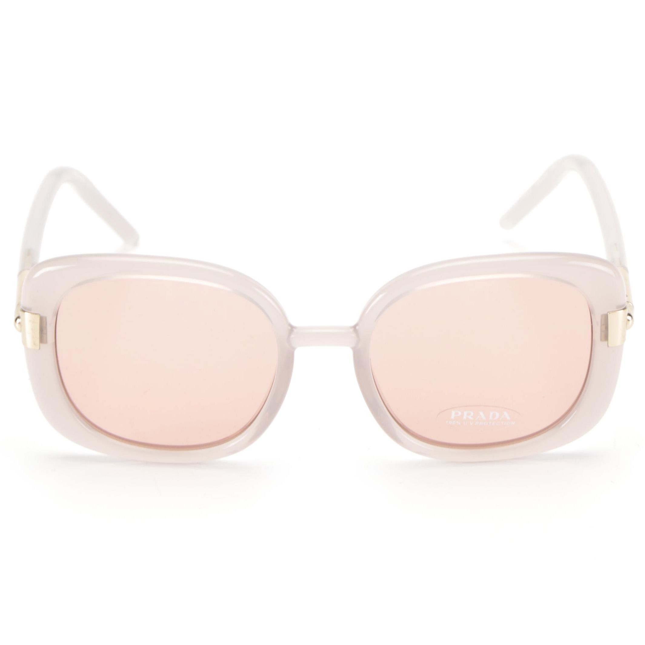 Prada SPR04W Square Sunglasses in Pink with Case and Box
