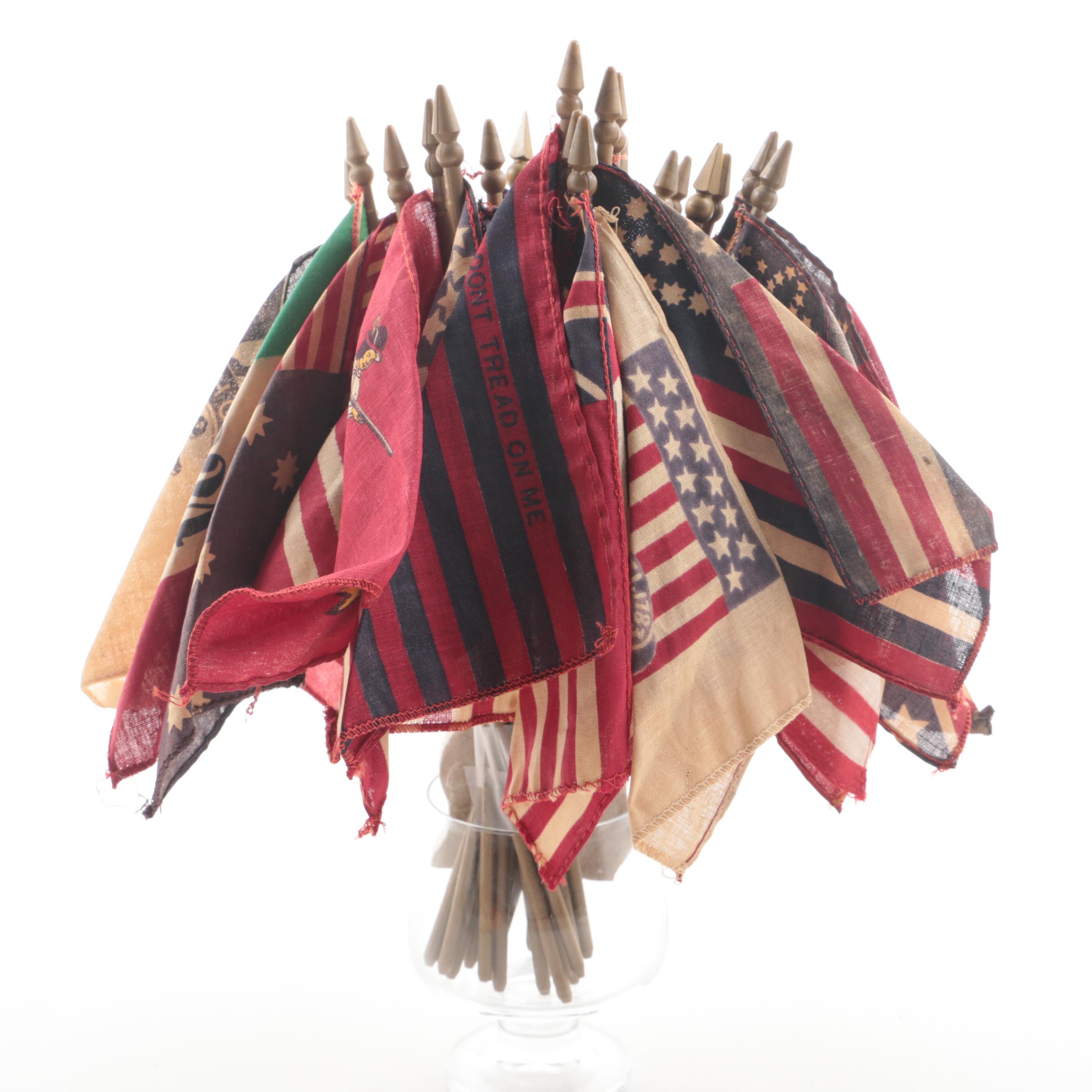 Haviland Limoges Porcelain Trinket Boxes with Flags and Other Memorabilia