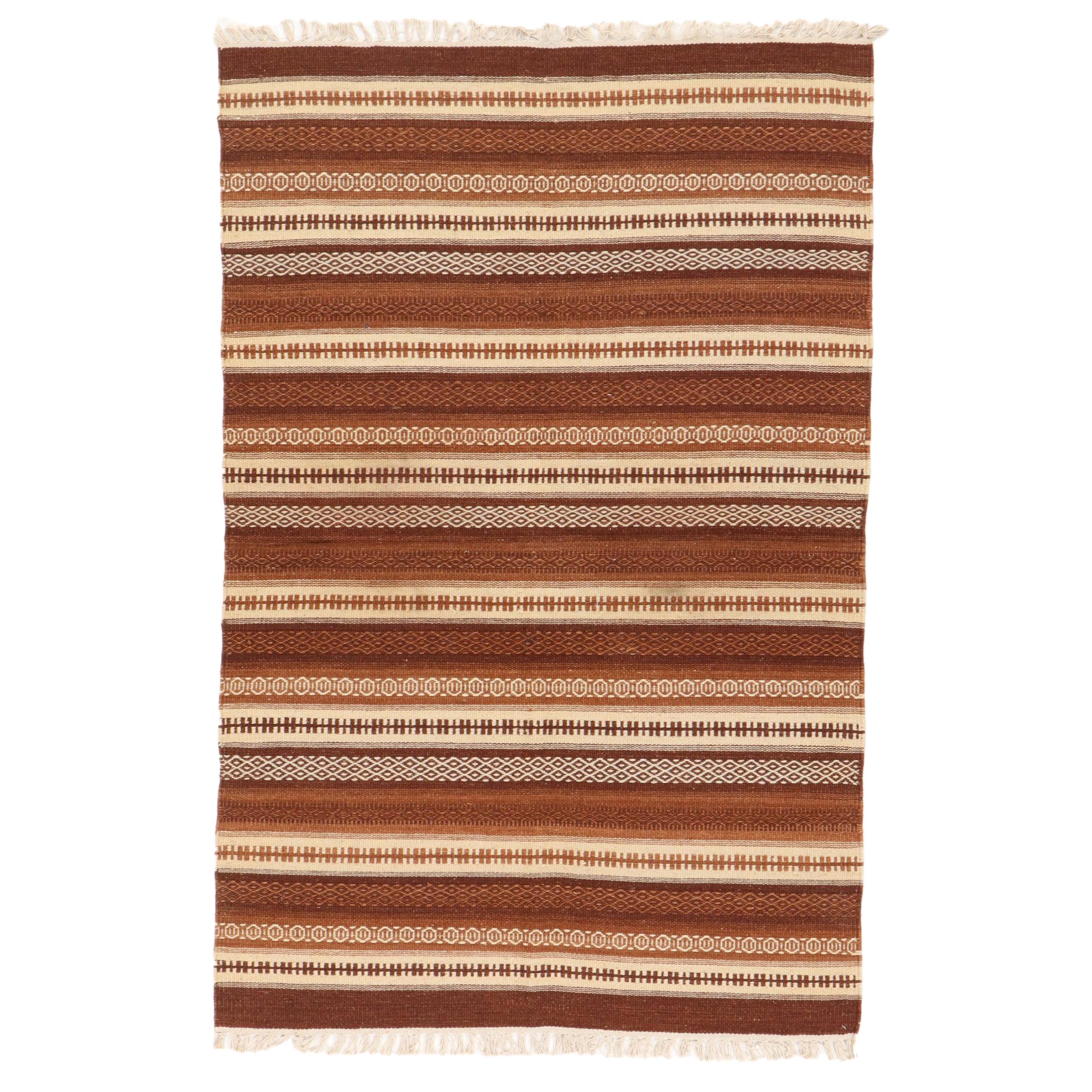 3'10 x 6'2 Handwoven Southwestern Style Area Rug