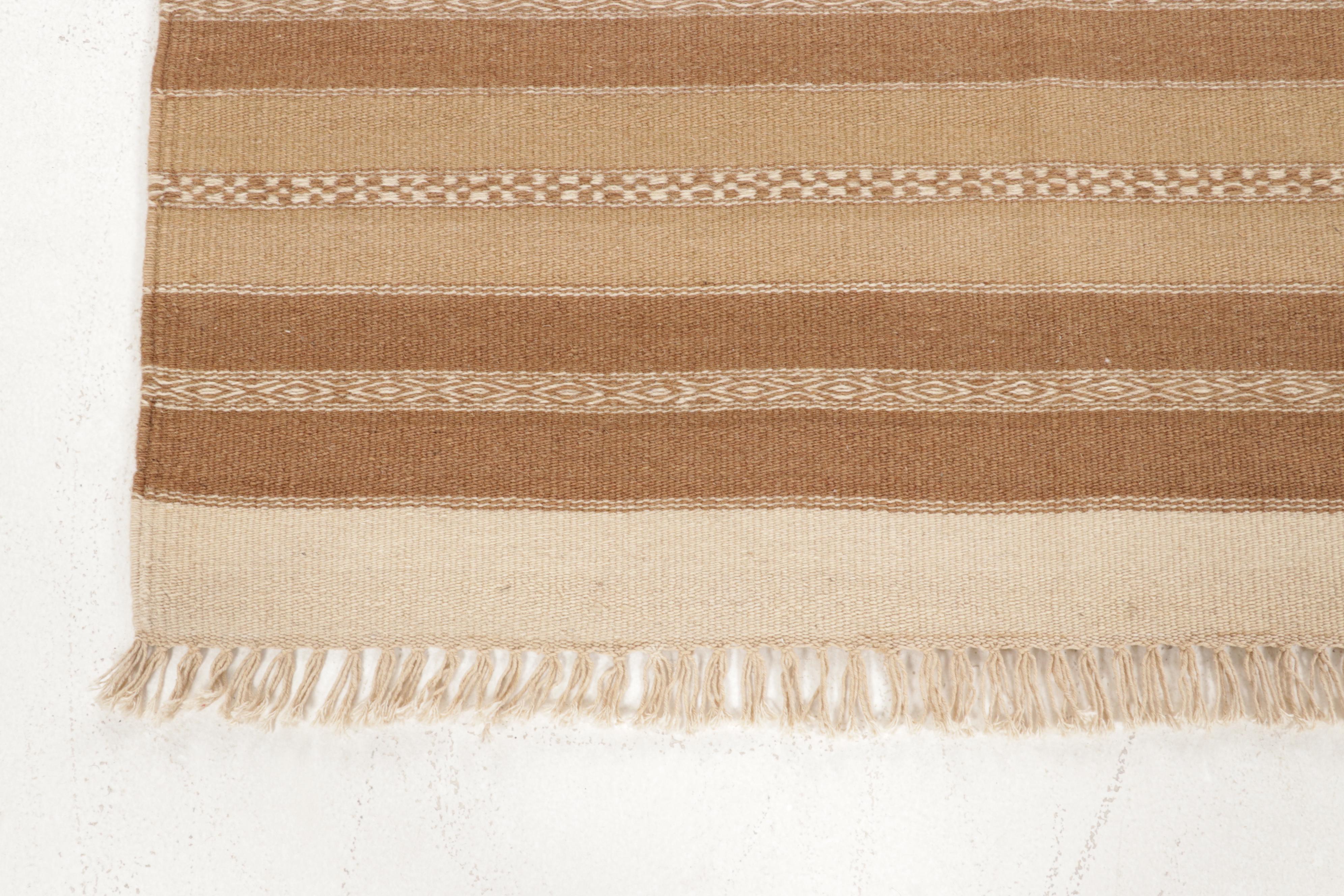 3'10 x 6'1 Handwoven Geometric Kilim Area Rug