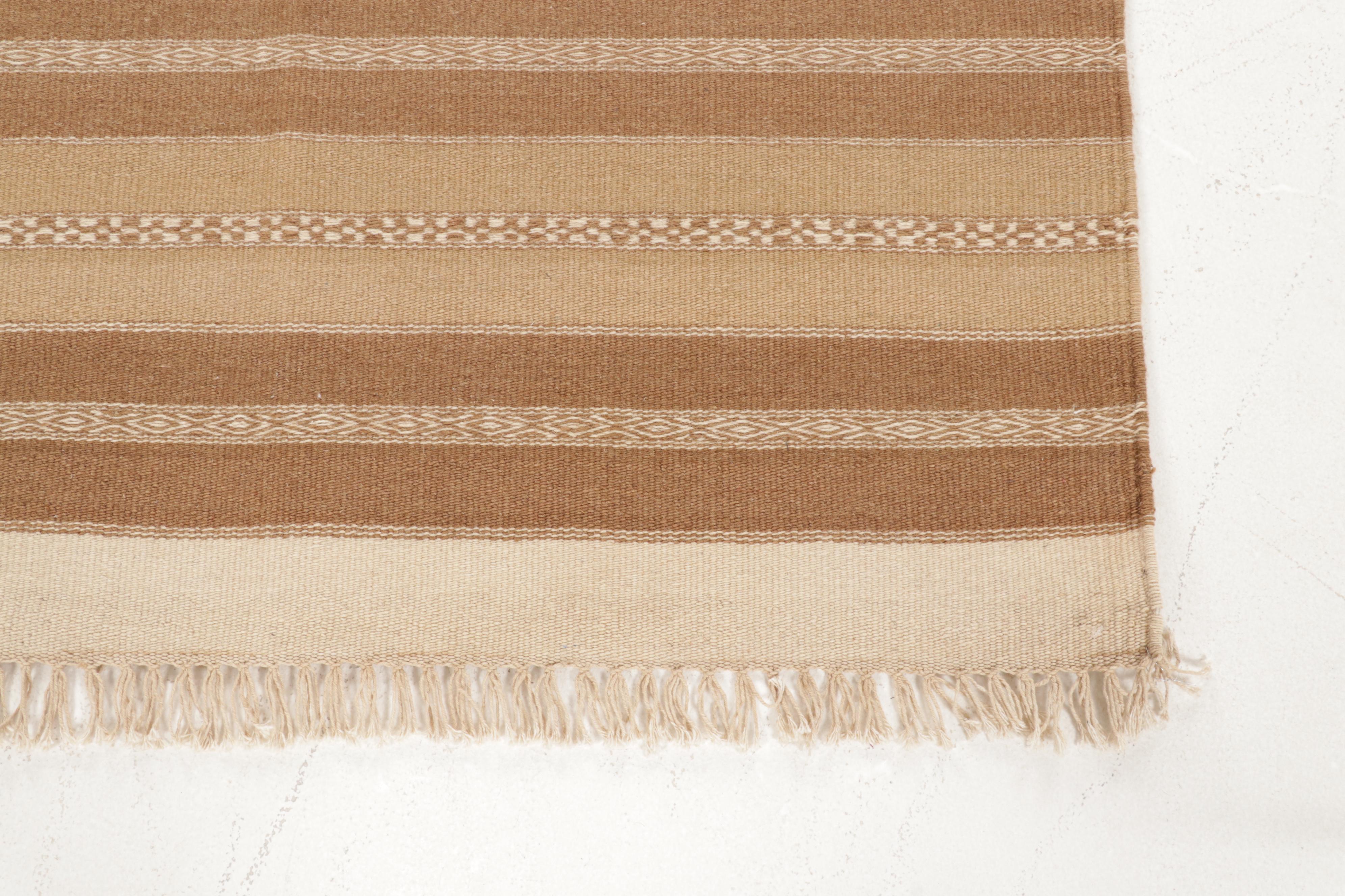 3'10 x 6'1 Handwoven Geometric Kilim Area Rug