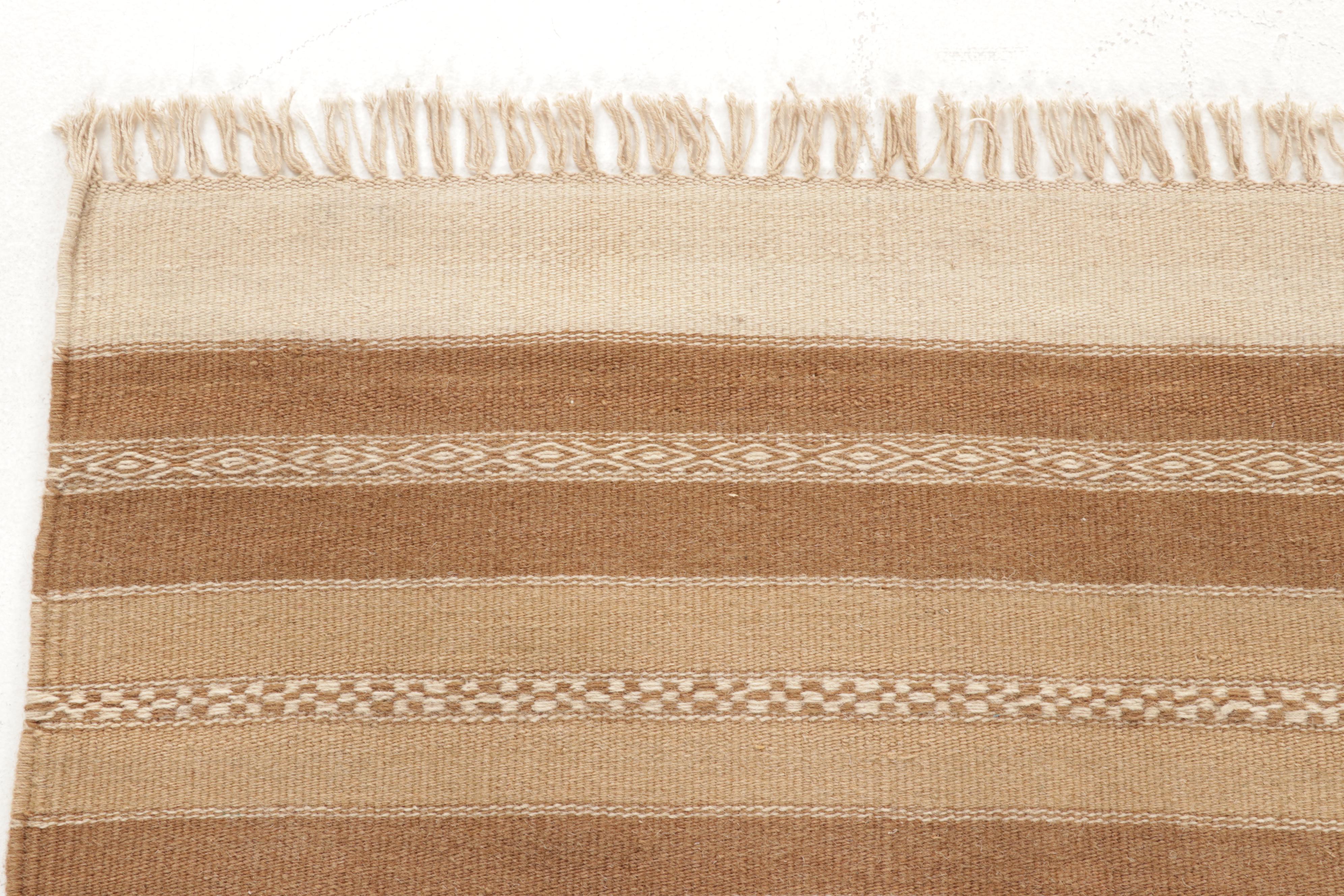 3'10 x 6'1 Handwoven Geometric Kilim Area Rug