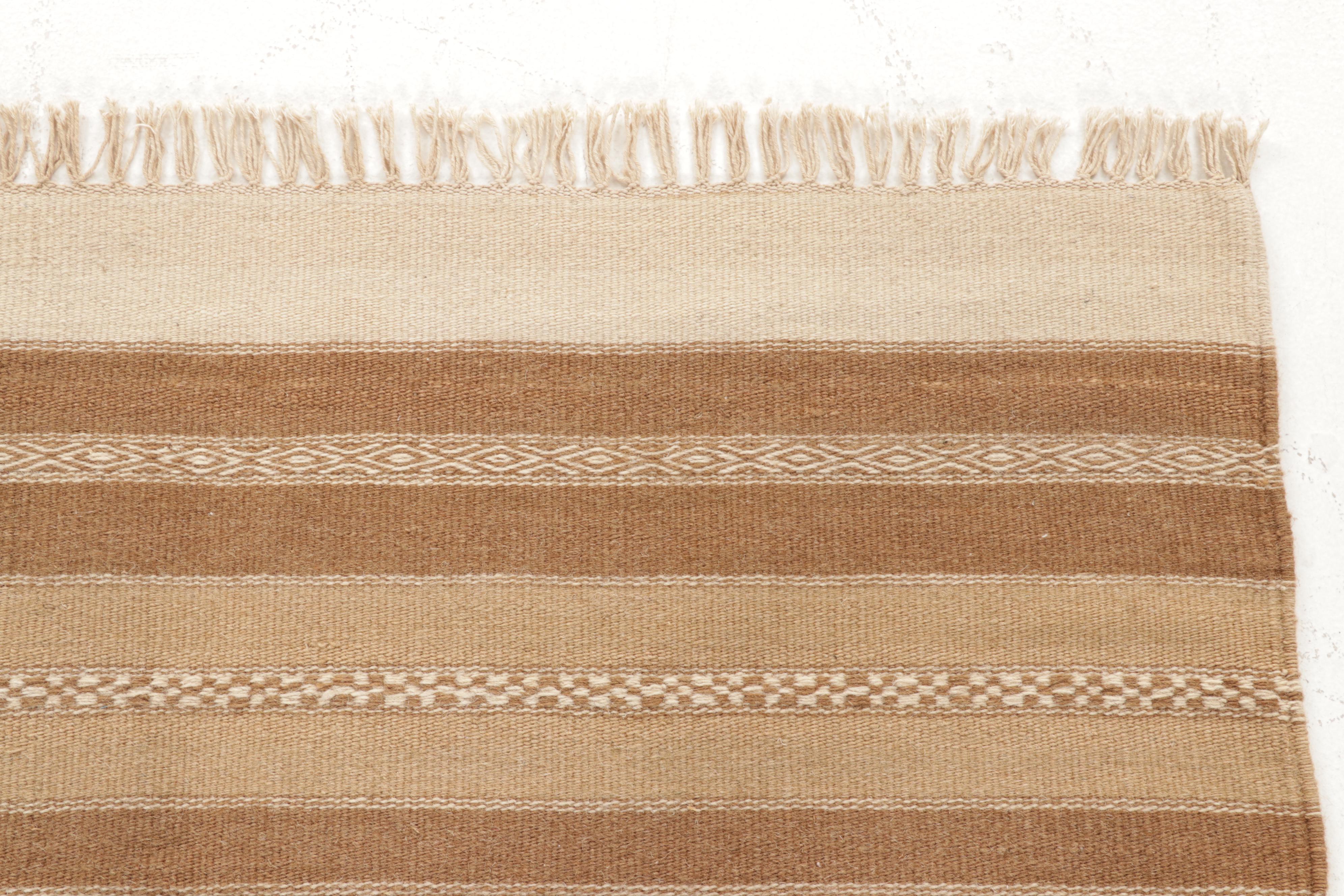 3'10 x 6'1 Handwoven Geometric Kilim Area Rug