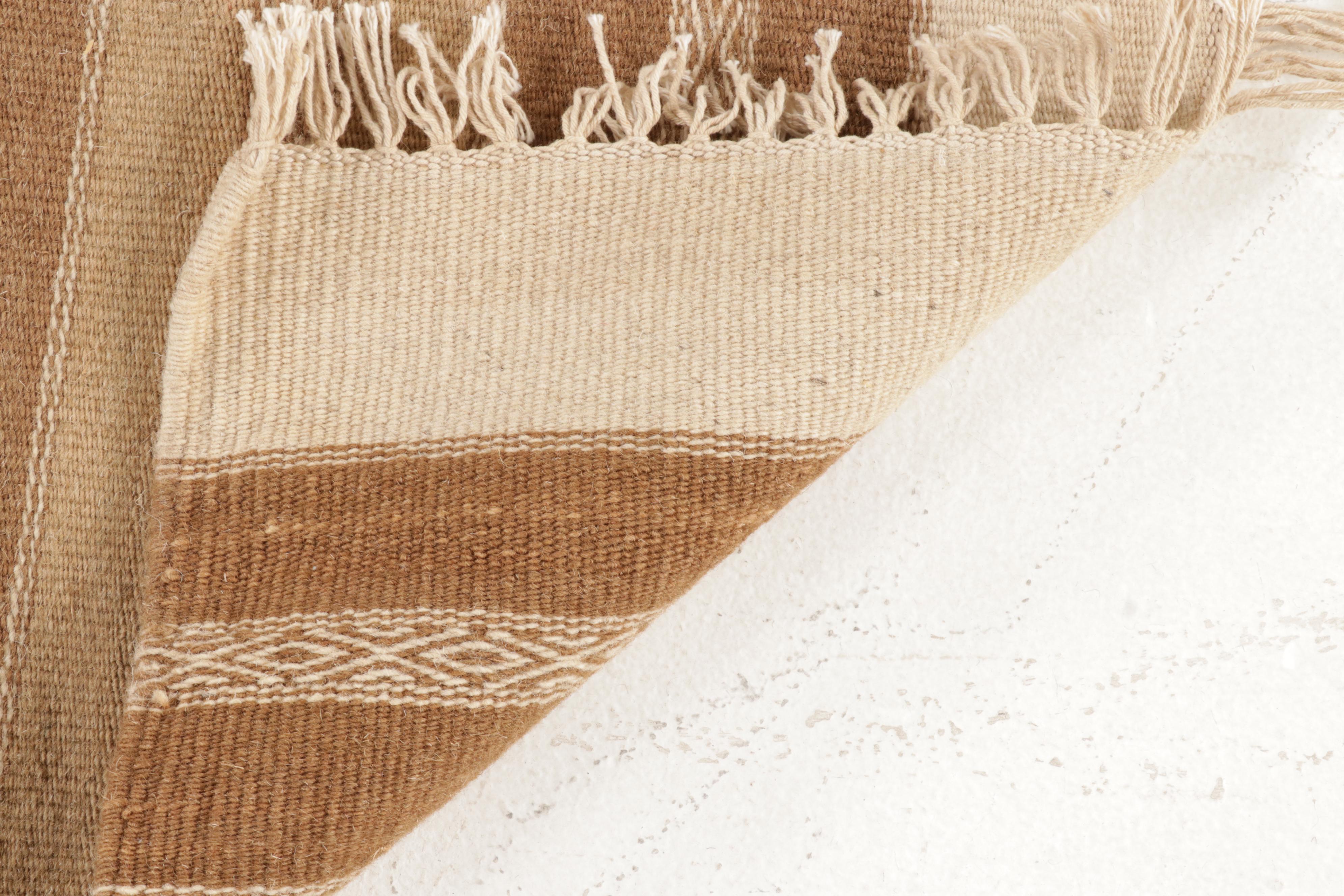 3'10 x 6'1 Handwoven Geometric Kilim Area Rug