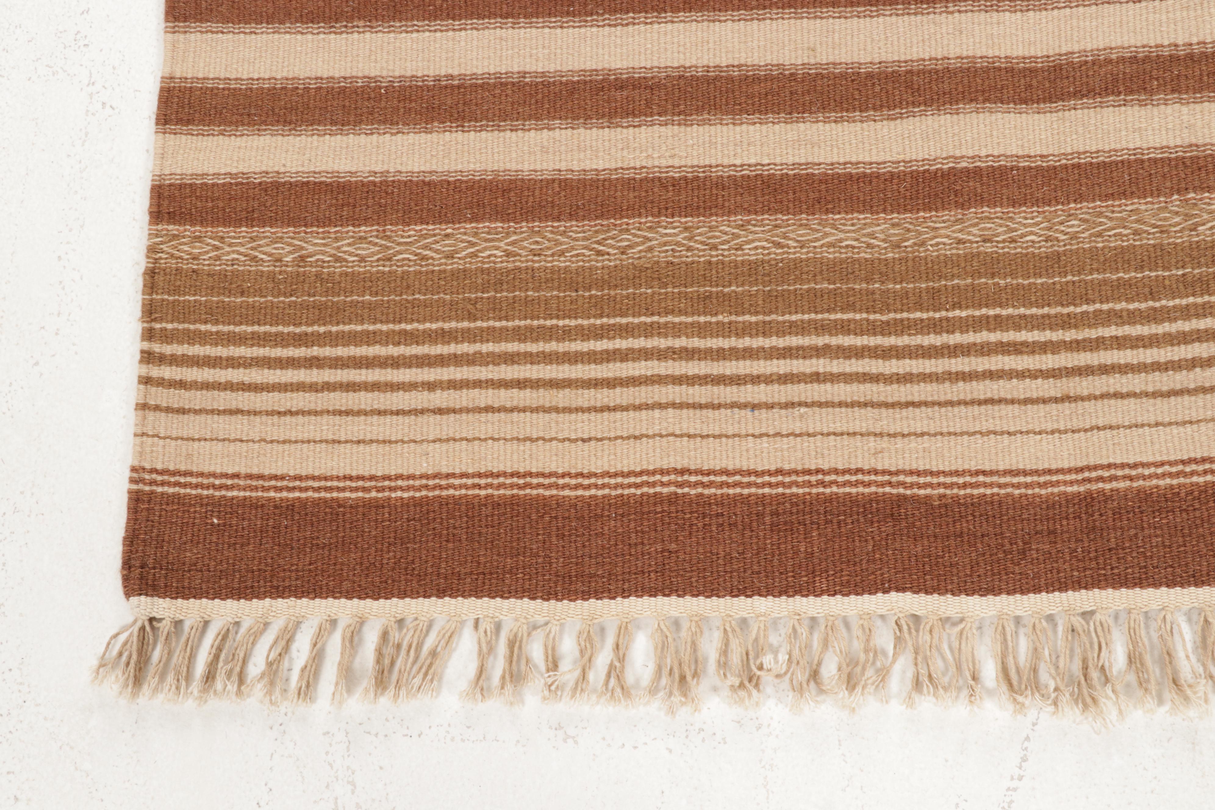 3'10 x 6'1 Handwoven Geometric Kilim Area Rug