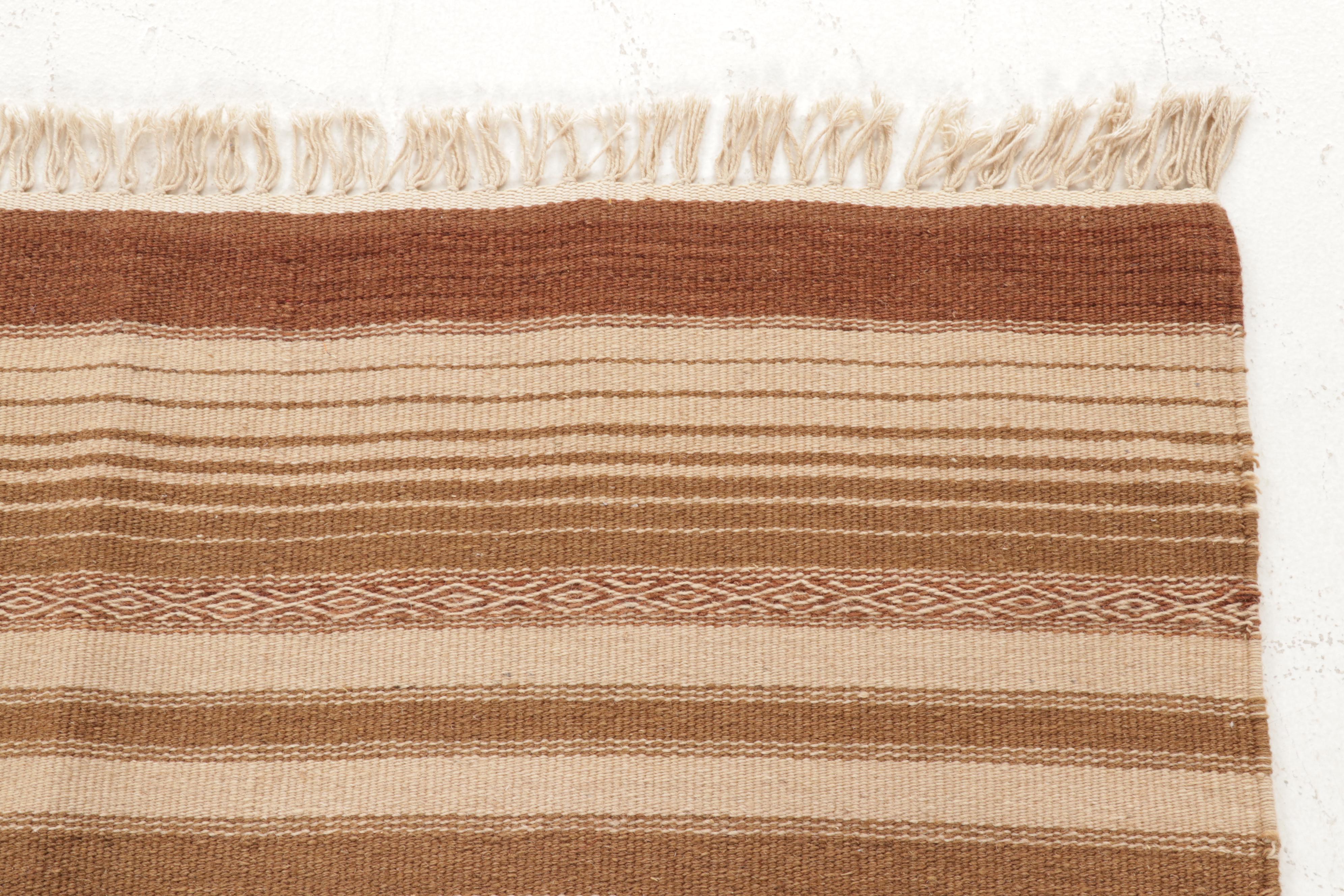 3'10 x 6'1 Handwoven Geometric Kilim Area Rug