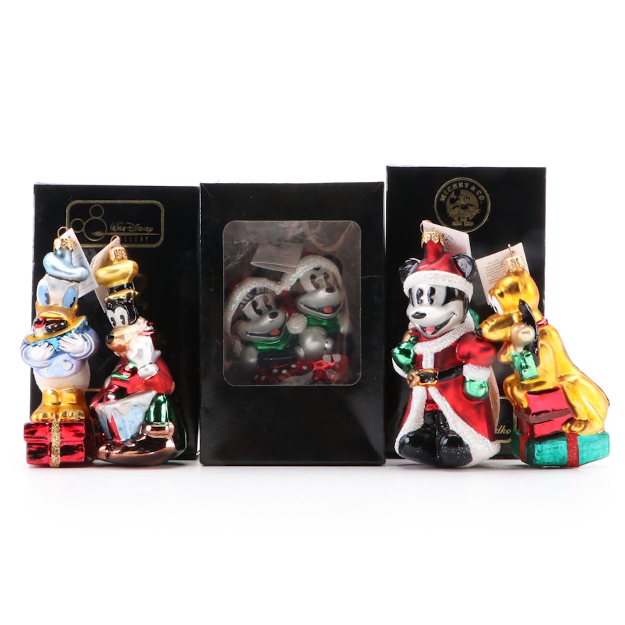 Christopher Radko and The Walt Disney Gallery Blown Glass Christmas Ornaments