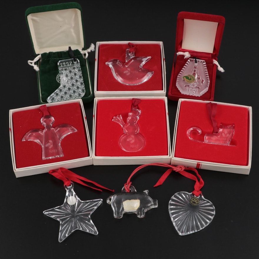 Orrefors, Waterford and Other Annual Crystal Christmas Ornaments