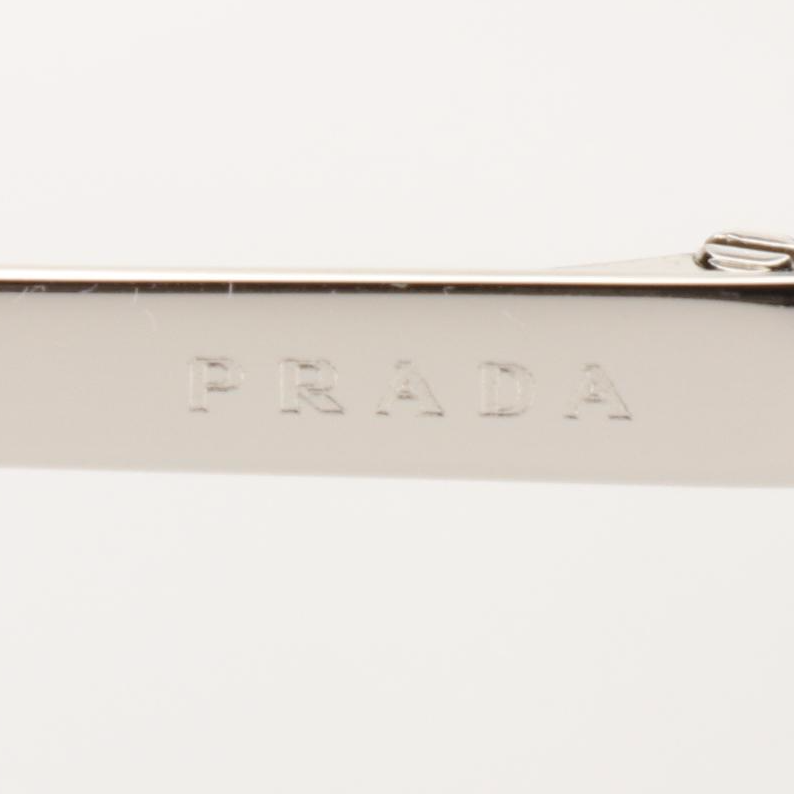 Prada SPR52U Round Semi-Rimless Sunglasses with Case and Box