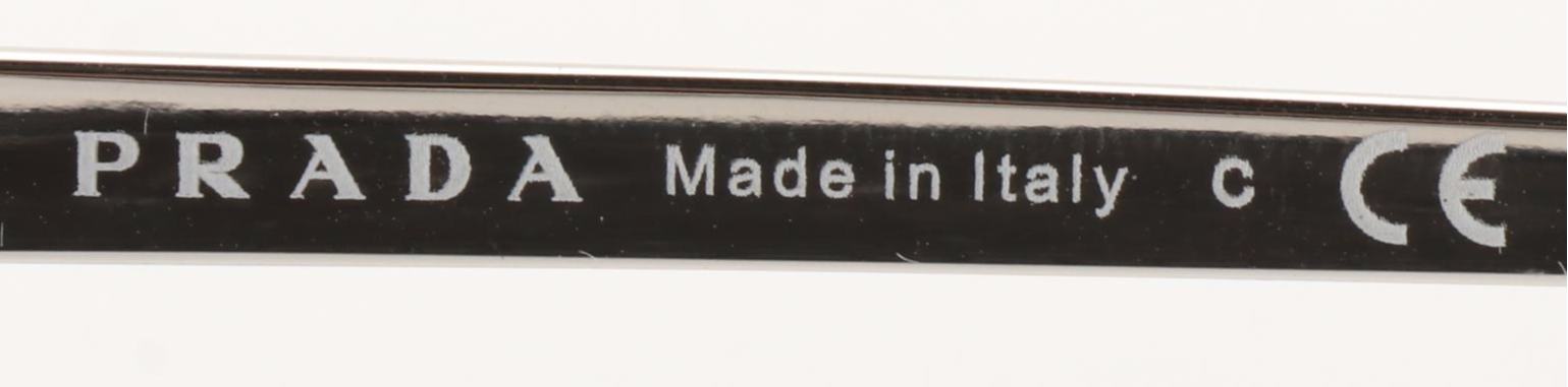 Prada SPR52U Round Semi-Rimless Sunglasses with Case and Box