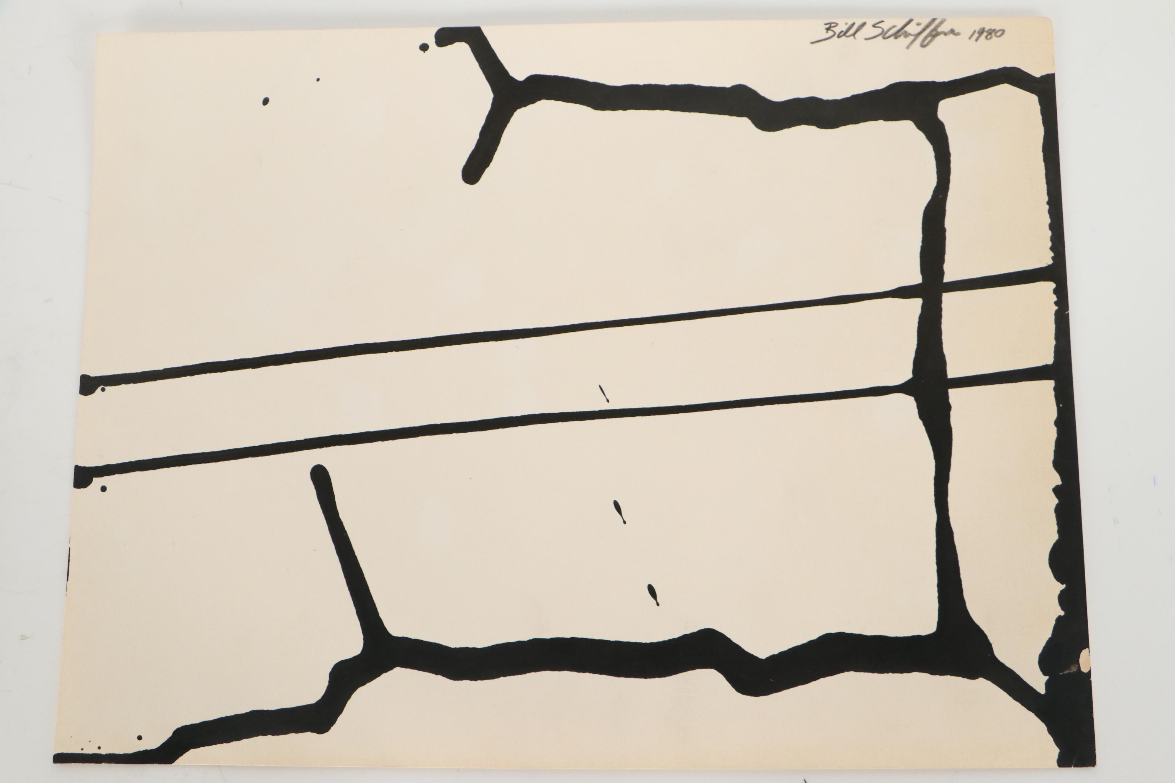 Bill Schiffer Abstract and Mickey Mouse Illustrations, Circa 1986