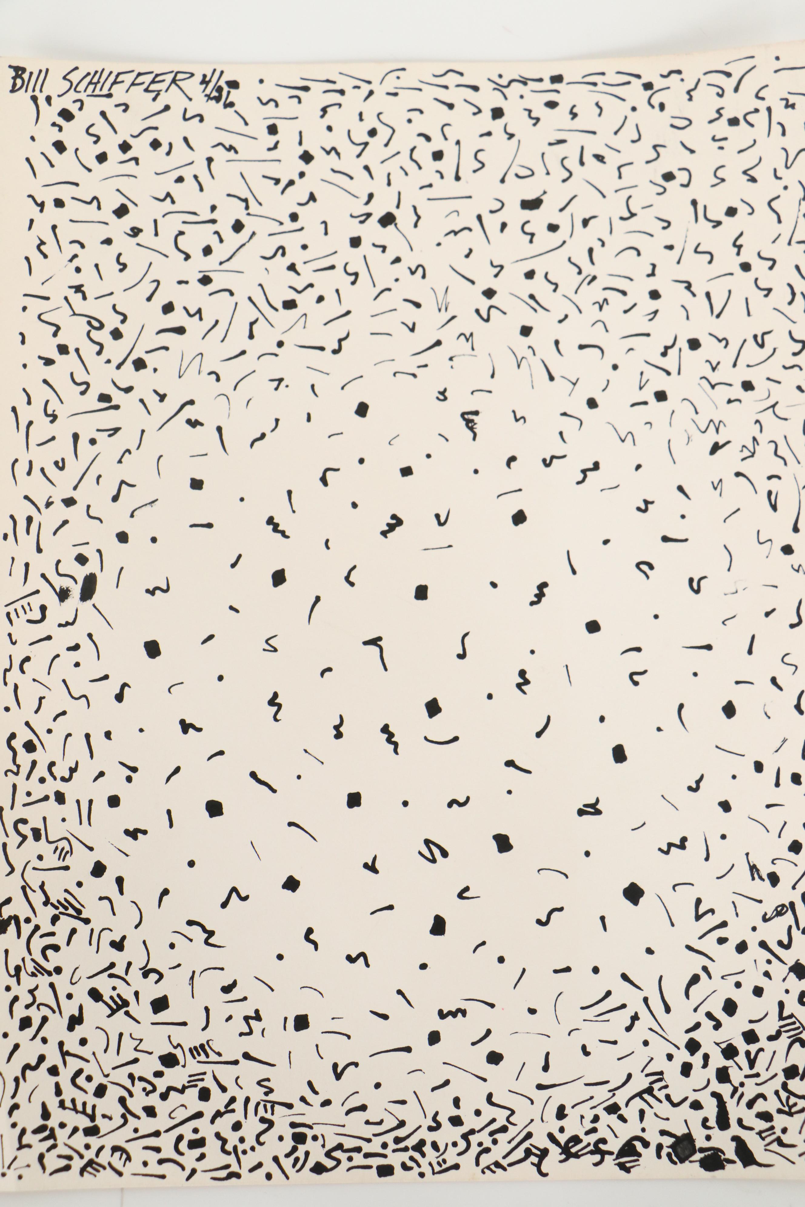 Bill Schiffer Abstract and Mickey Mouse Illustrations, Circa 1986