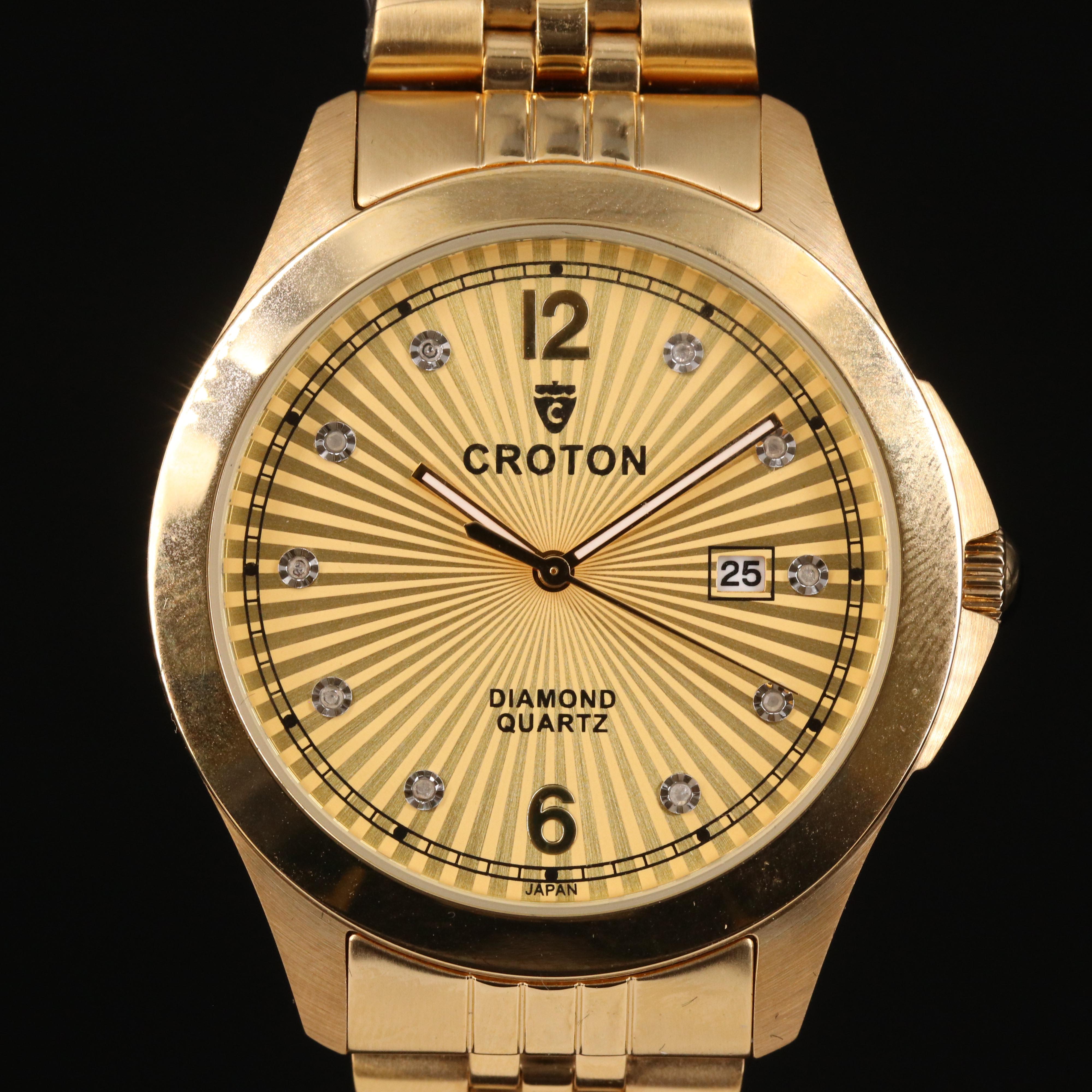 Croton Diamond Dial Quartz Watch