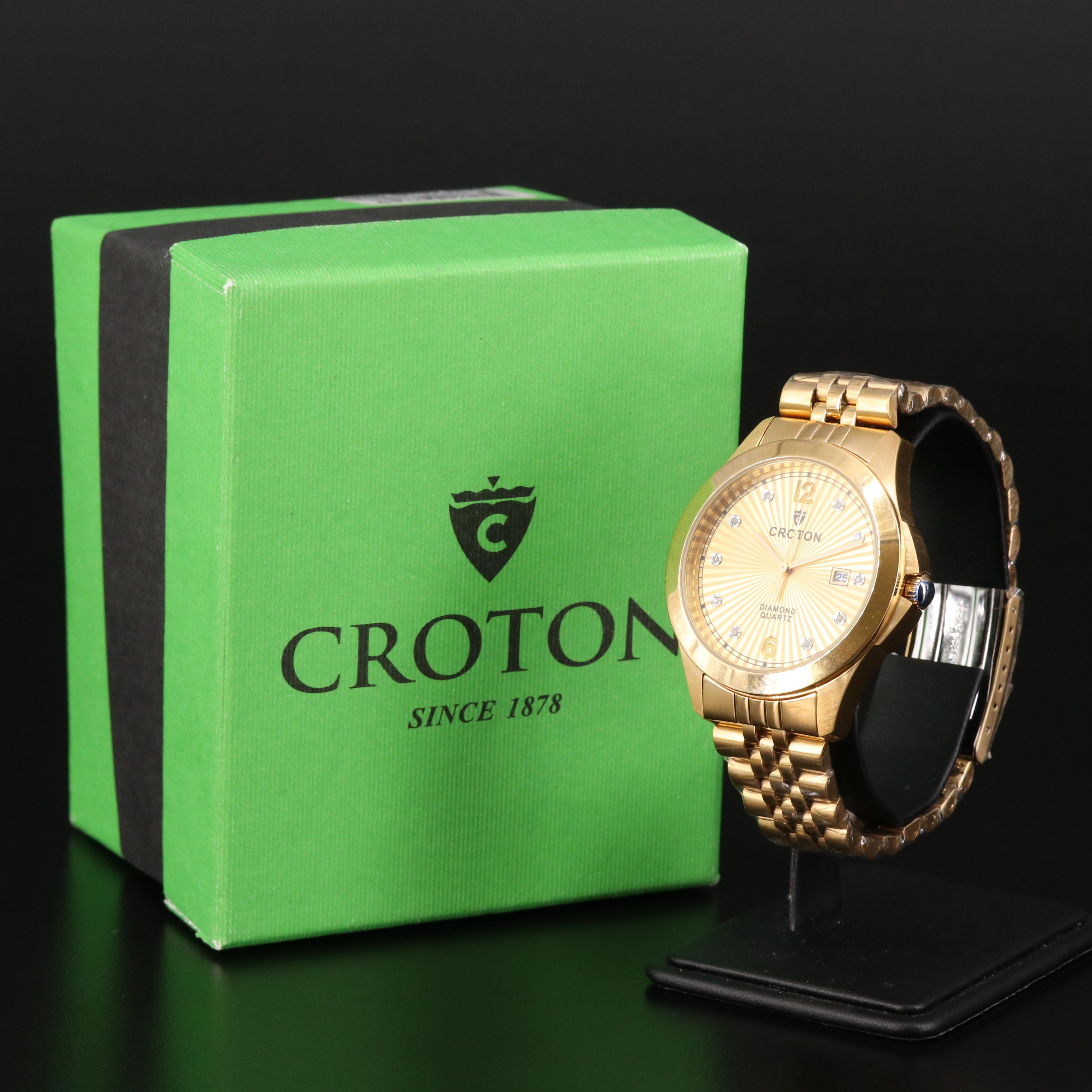 Croton Diamond Dial Quartz Watch