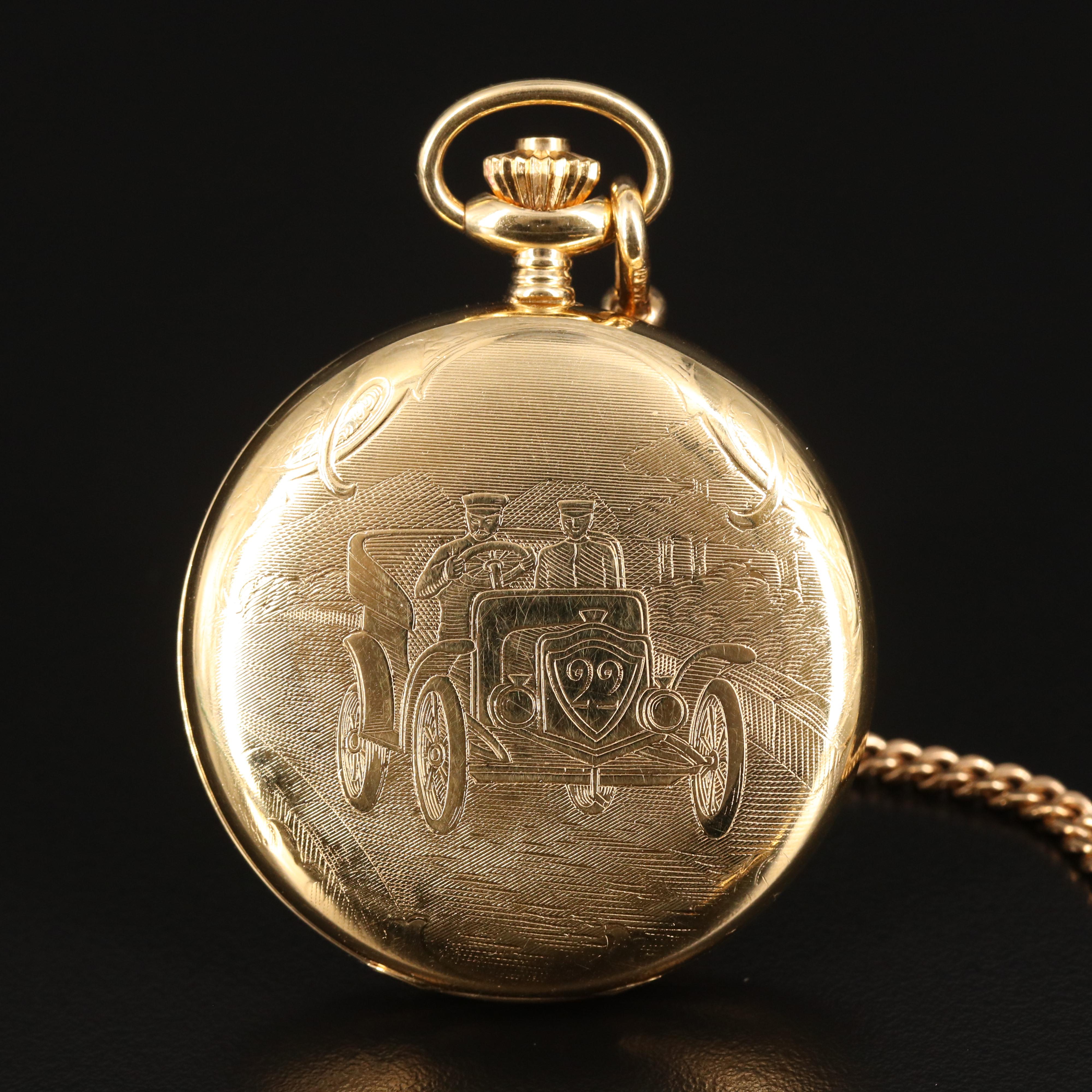 Swiss Aero Pocket Watch with Fob Chain
