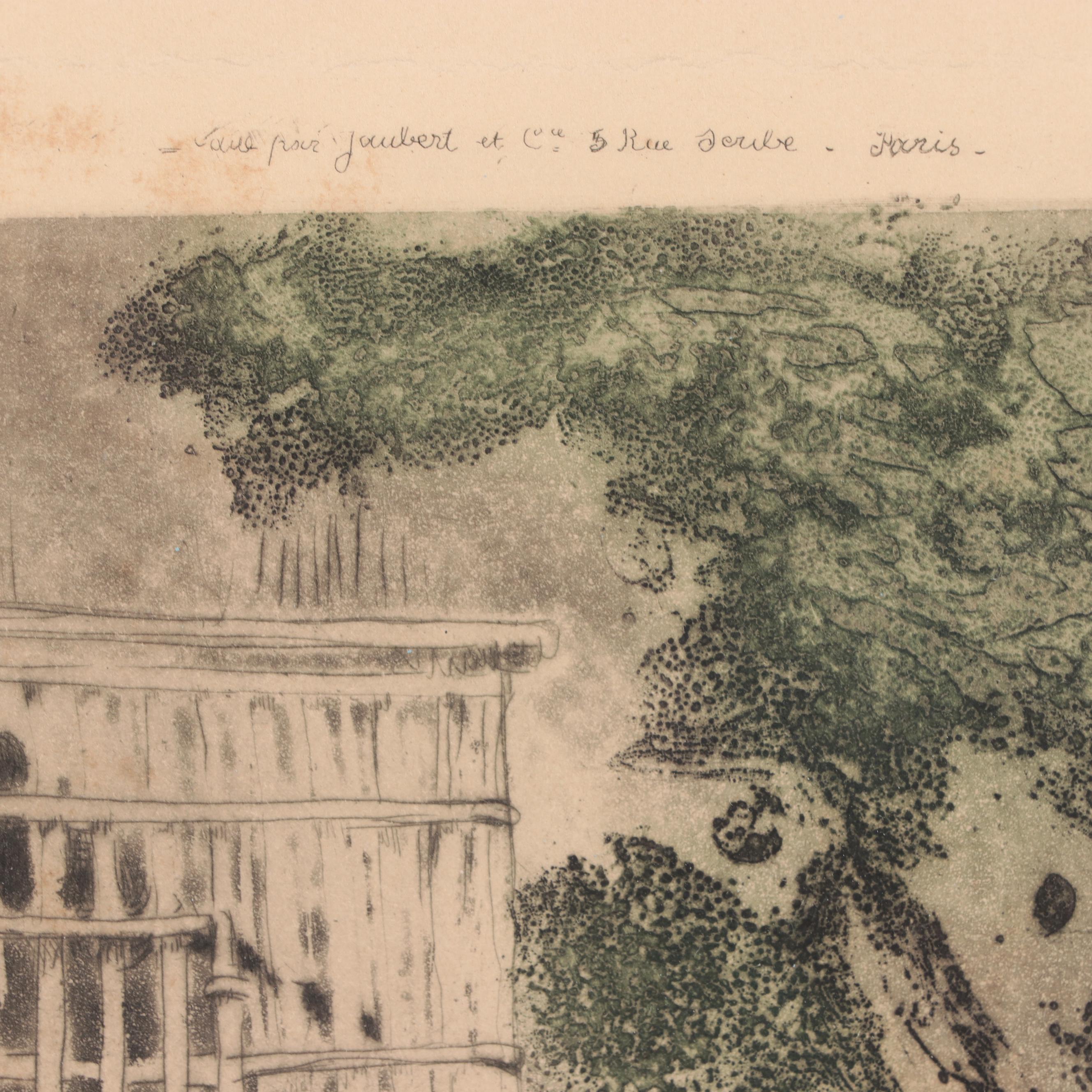 Louis Icart Etching With Aquatint "Spilled Apples," 1928