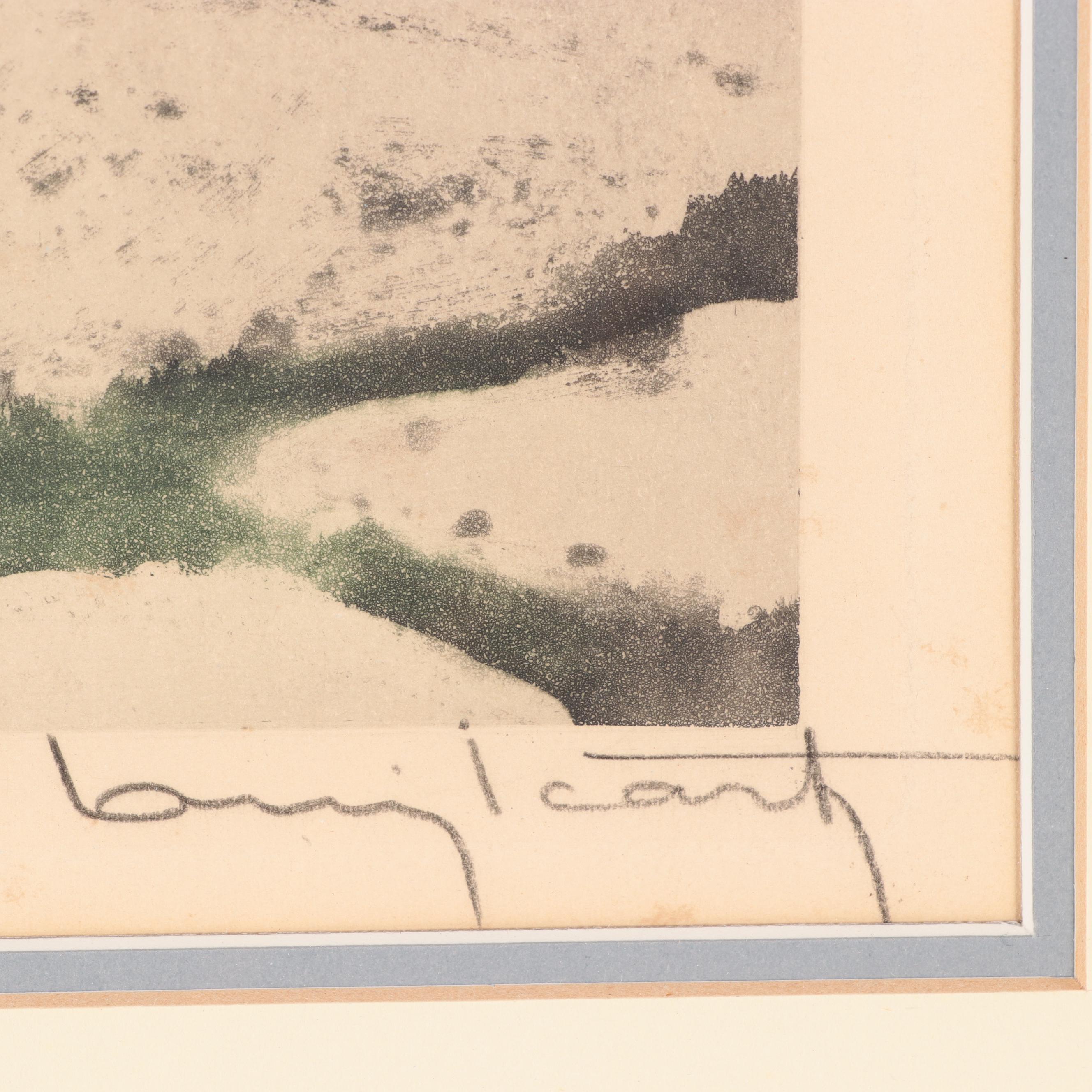 Louis Icart Etching With Aquatint "Spilled Apples," 1928