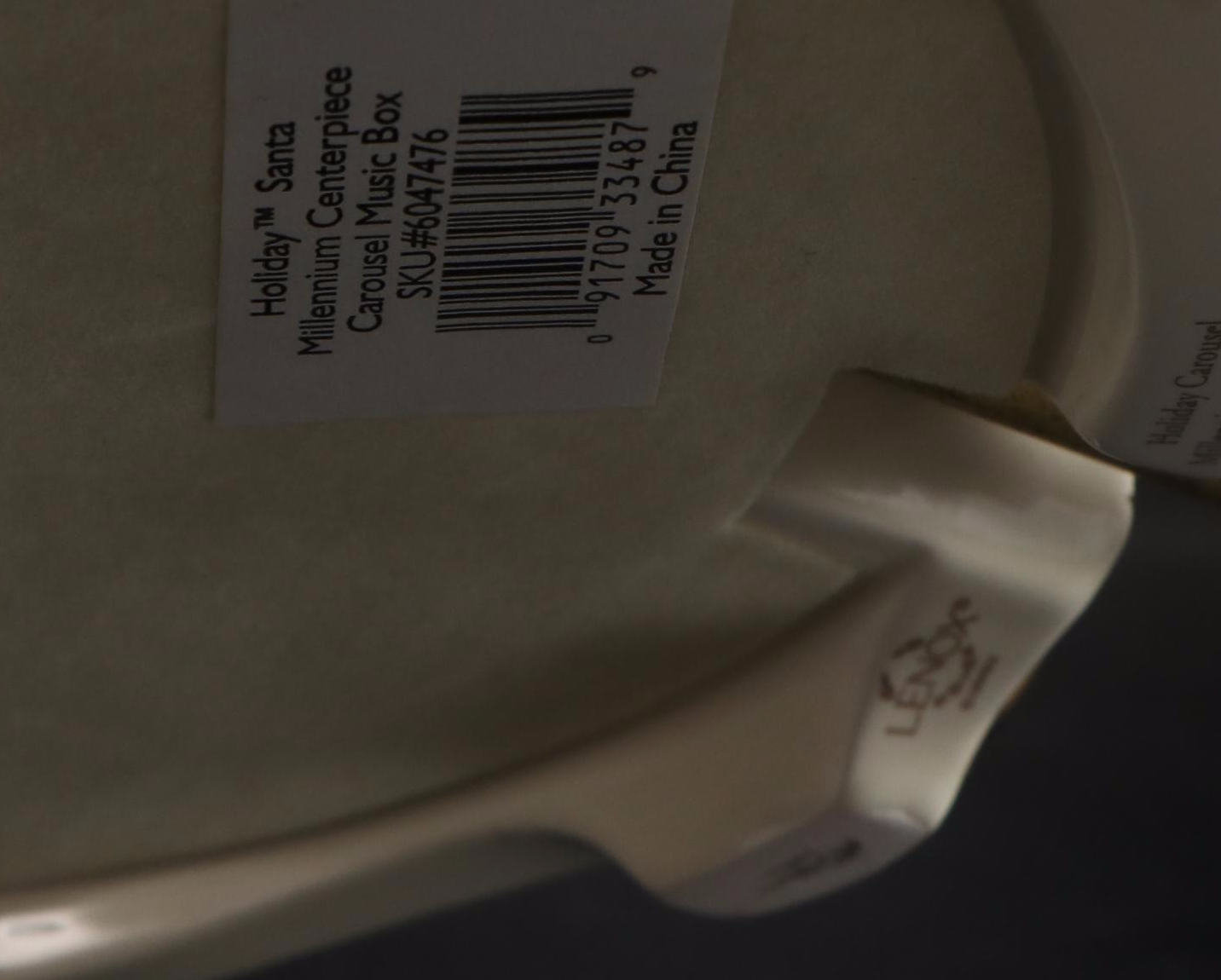 Lenox "Holiday Santa" Millennium Centerpiece Carousel Music Box