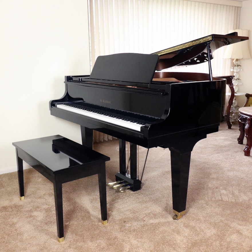 K. Kawai GE-1 Baby Grand Piano with Bench, 1989