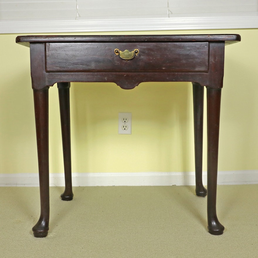 Queen Anne Walnut Stand, 18th Century