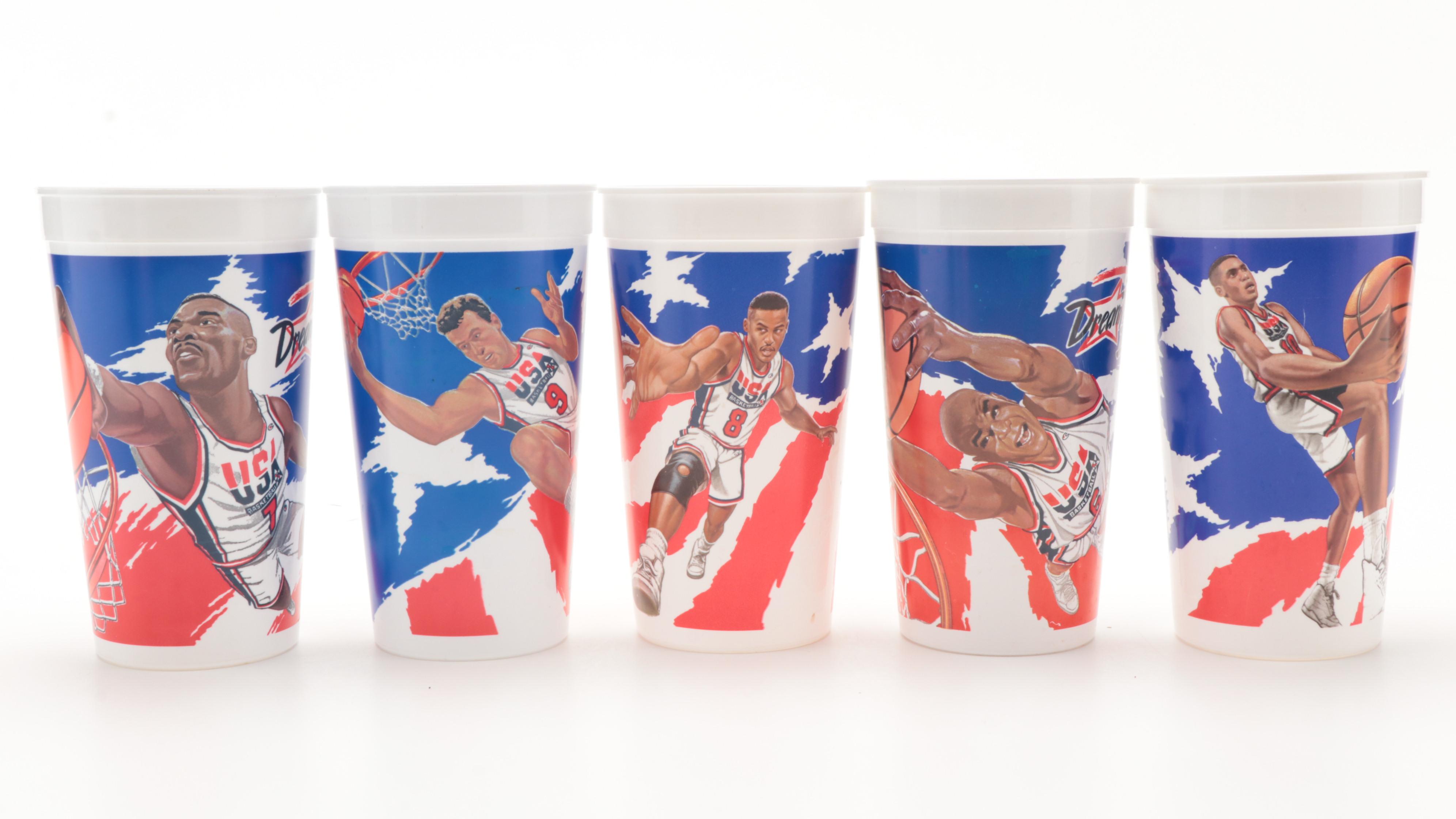 1994 USA Basketball Dream Team II Trading Cards and McDonalds Cups
